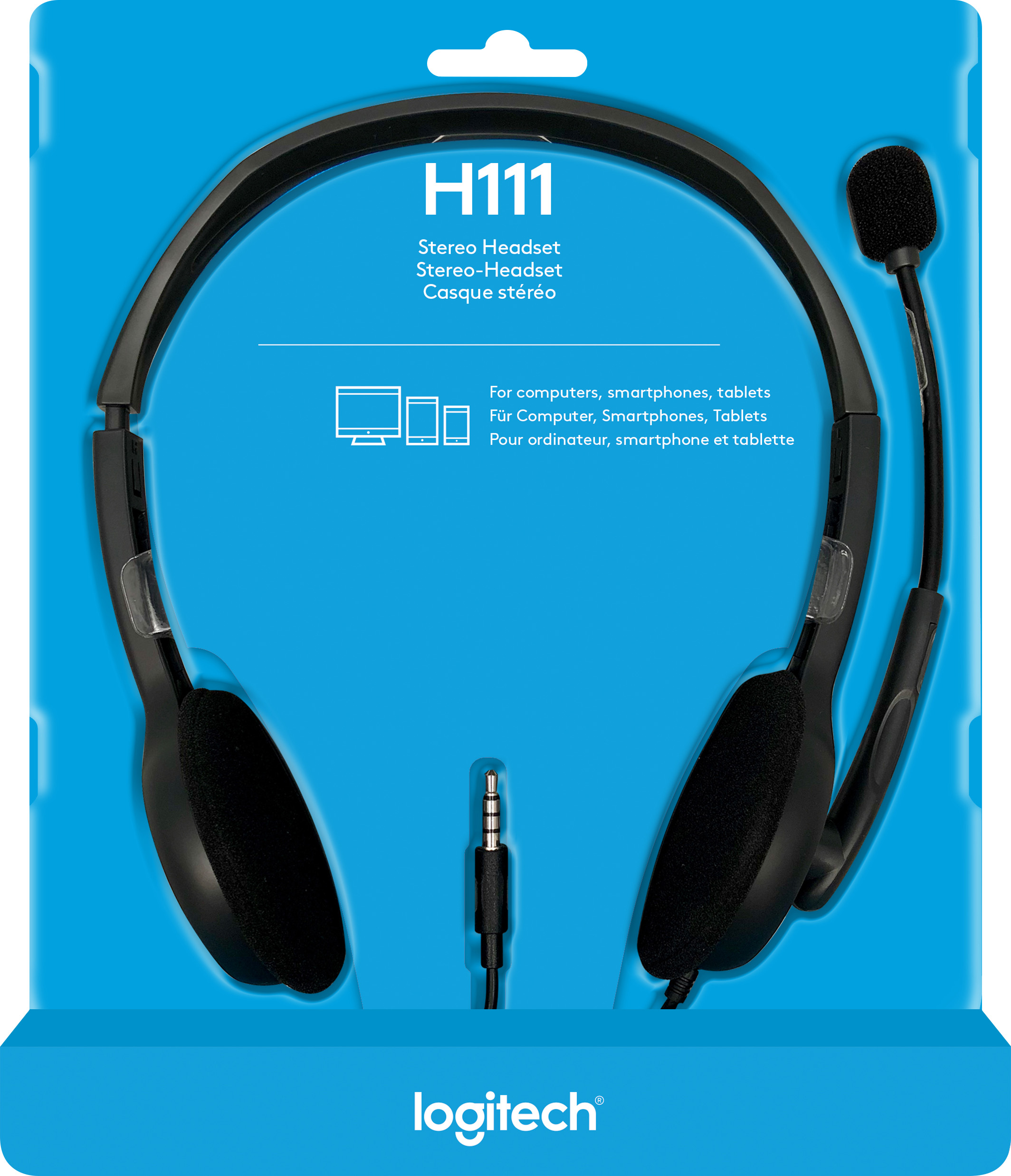 Logitech Headset H111, Audio, Stereo schwarz, Retail
