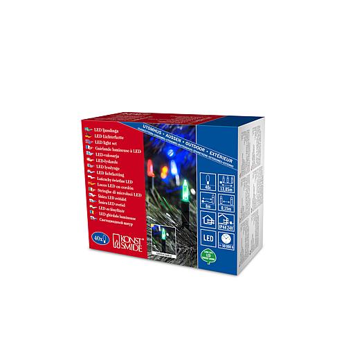 LED Minikette Außen 40 LED bunt 6004-500
