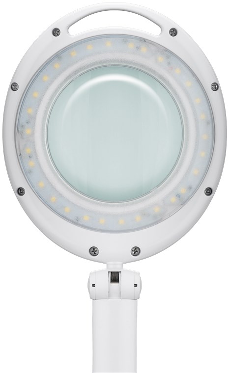 Goobay LED-Stand-Lupenleuchte, 6 W - 80-450 lm, dimmbar, 100 mm Glaslinse, 1,75-fache Vergrößerung, 3 Dioptrien