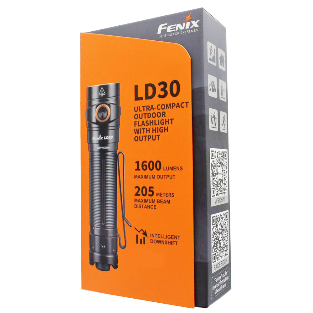 Fenix LD30 Outdoor LED Taschenlampe max. 1600 Lumen und 205 Meter Leuchtweite, inklusive Fenix ARB-L18-3500U Akku