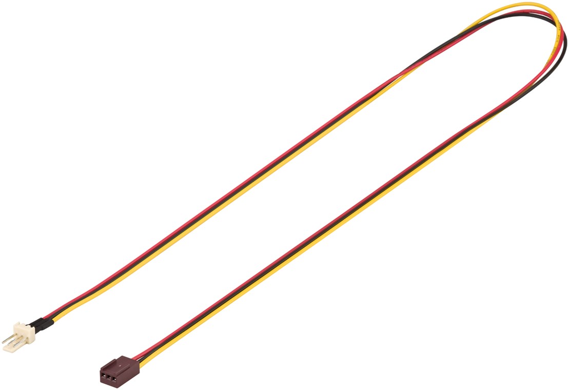 Goobay PC Lüfter-Stromkabel Verlängerung, 3-Pin Stecker/Buchse - Lüfter-Stecker (3-Pin) > Lüfter-Buchse (3-Pin)