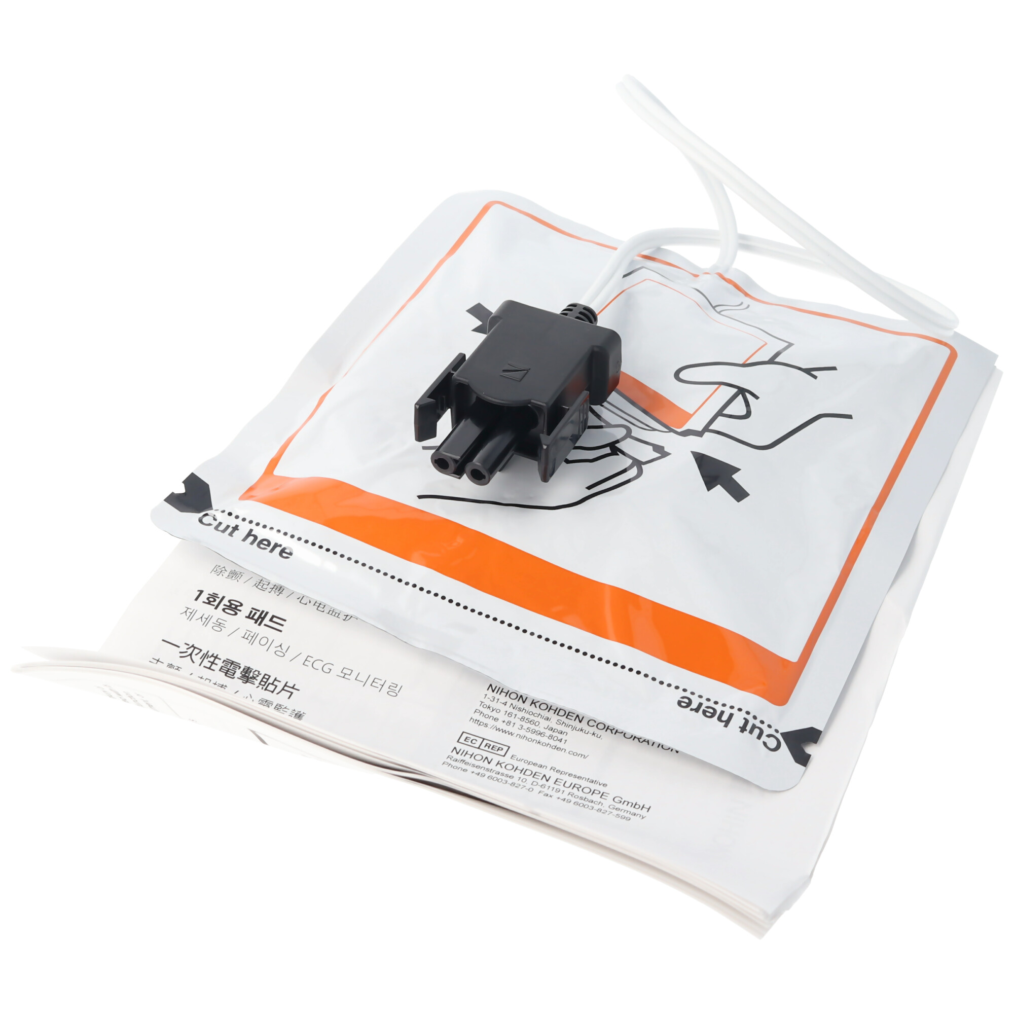 Original Defi-Elektroden Pads Nihon Kohden Cardiolife AED 2100 P-740K