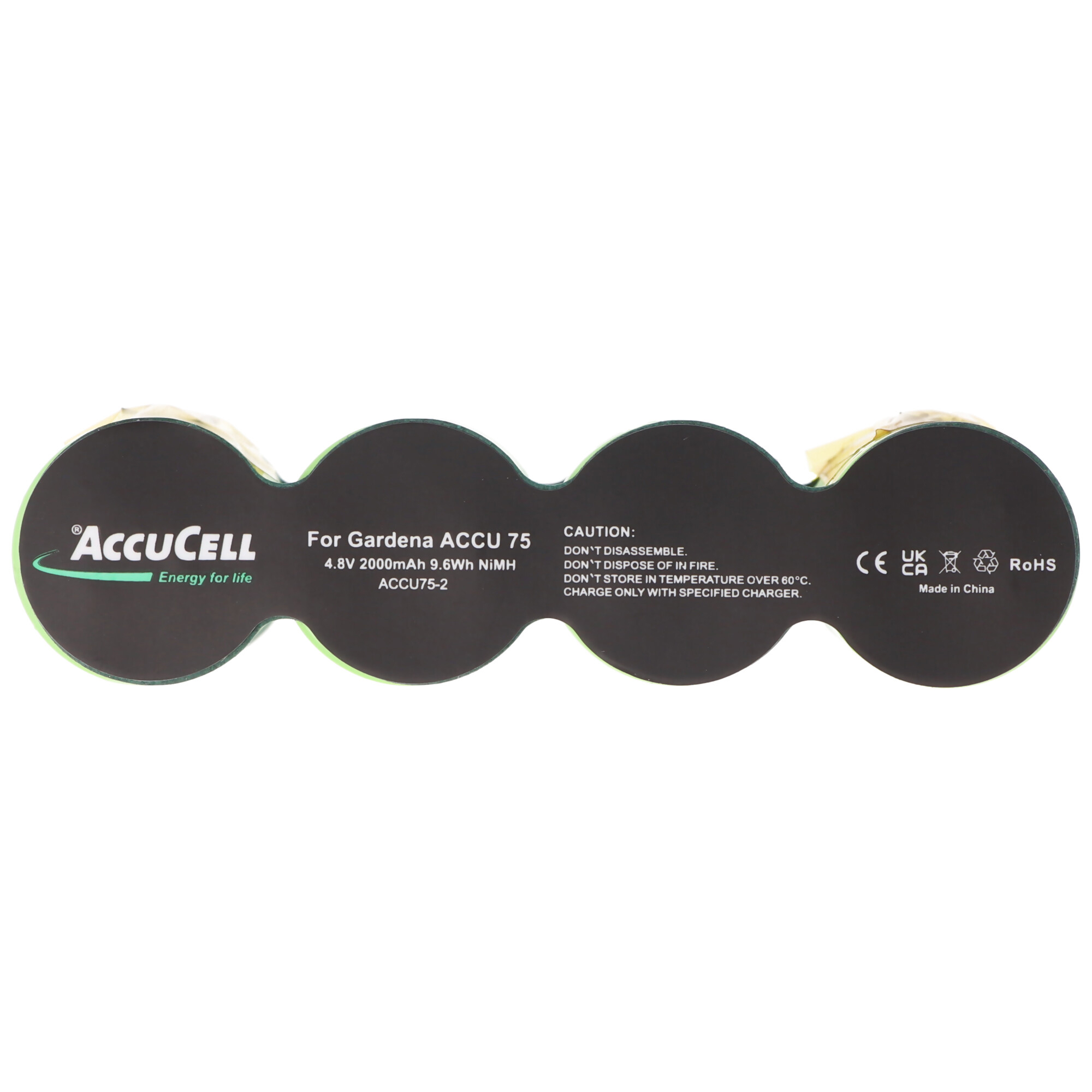 Accu75 Akku passend für Gardena ACCU 75 mit Faston 2,8 und 4,8mm