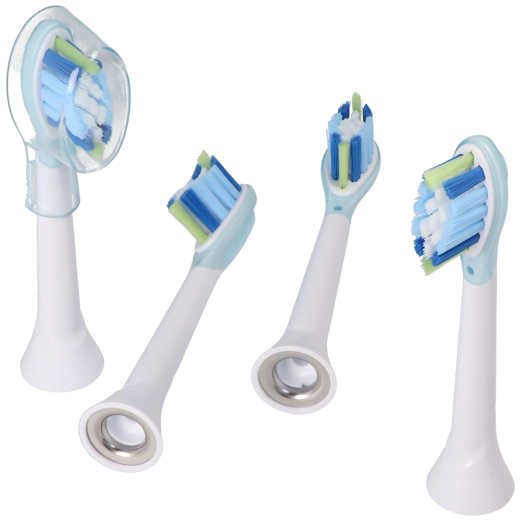 4 Stück Smart Cleaning Brush Ersatz-Zahnbürstenkopf für elektrische Zahnbürsten von Philips, passend z.B. für Philips HX3 HX6 HX8 HX9 Serie