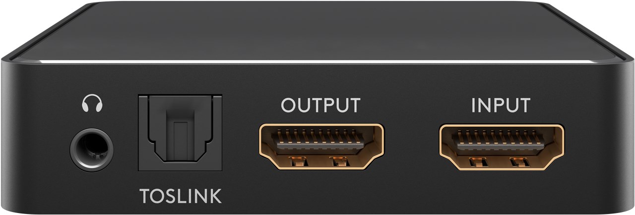 Goobay HDMI™-Audio-Extractor 4K @ 30 Hz - extrahiert die Audiosignale eines HDMI™-Quellgeräts und überträgt sie auf ein Endgerät