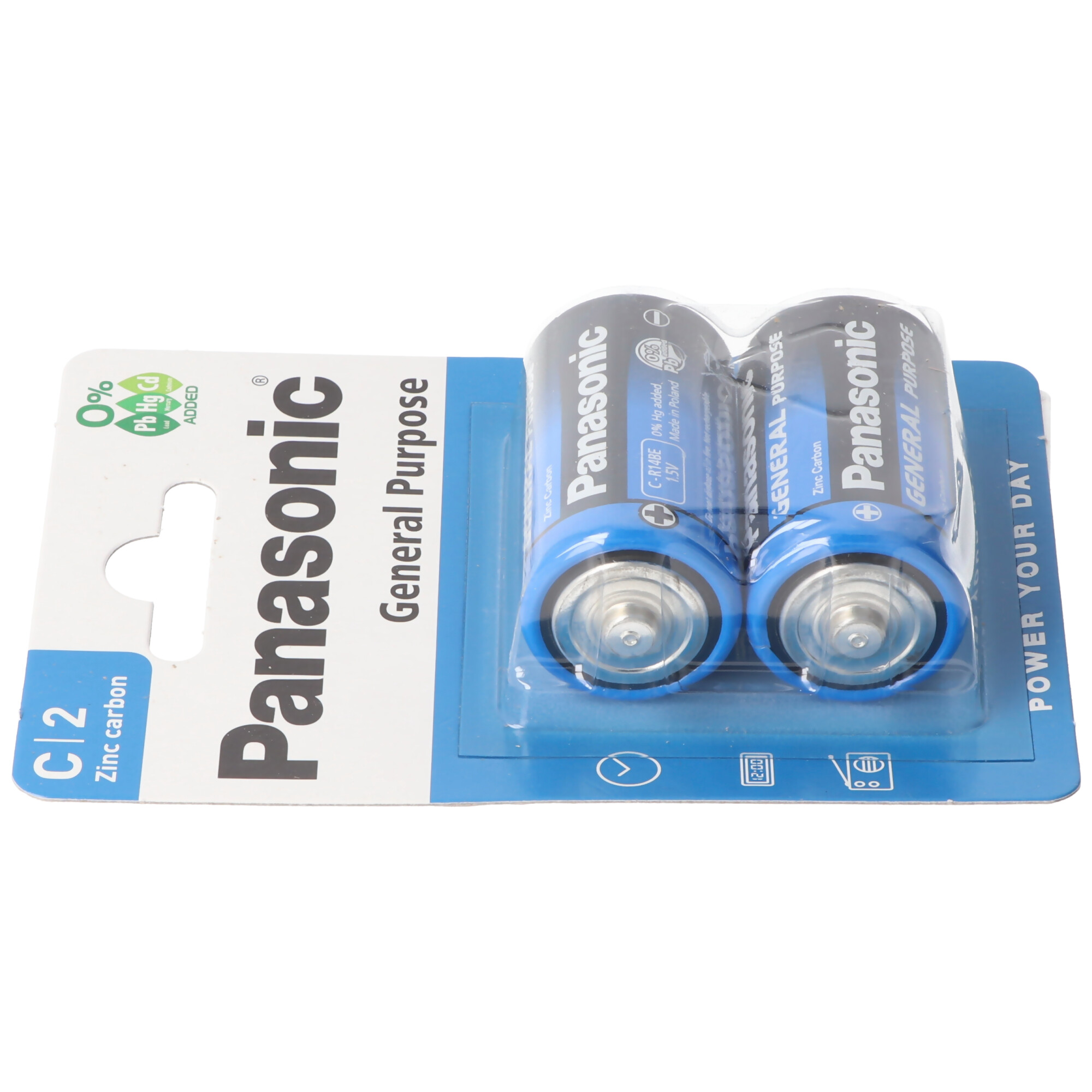 Panasonic R14BE General Purpose Baby C Batterie 2er Blister Zink Kohle
