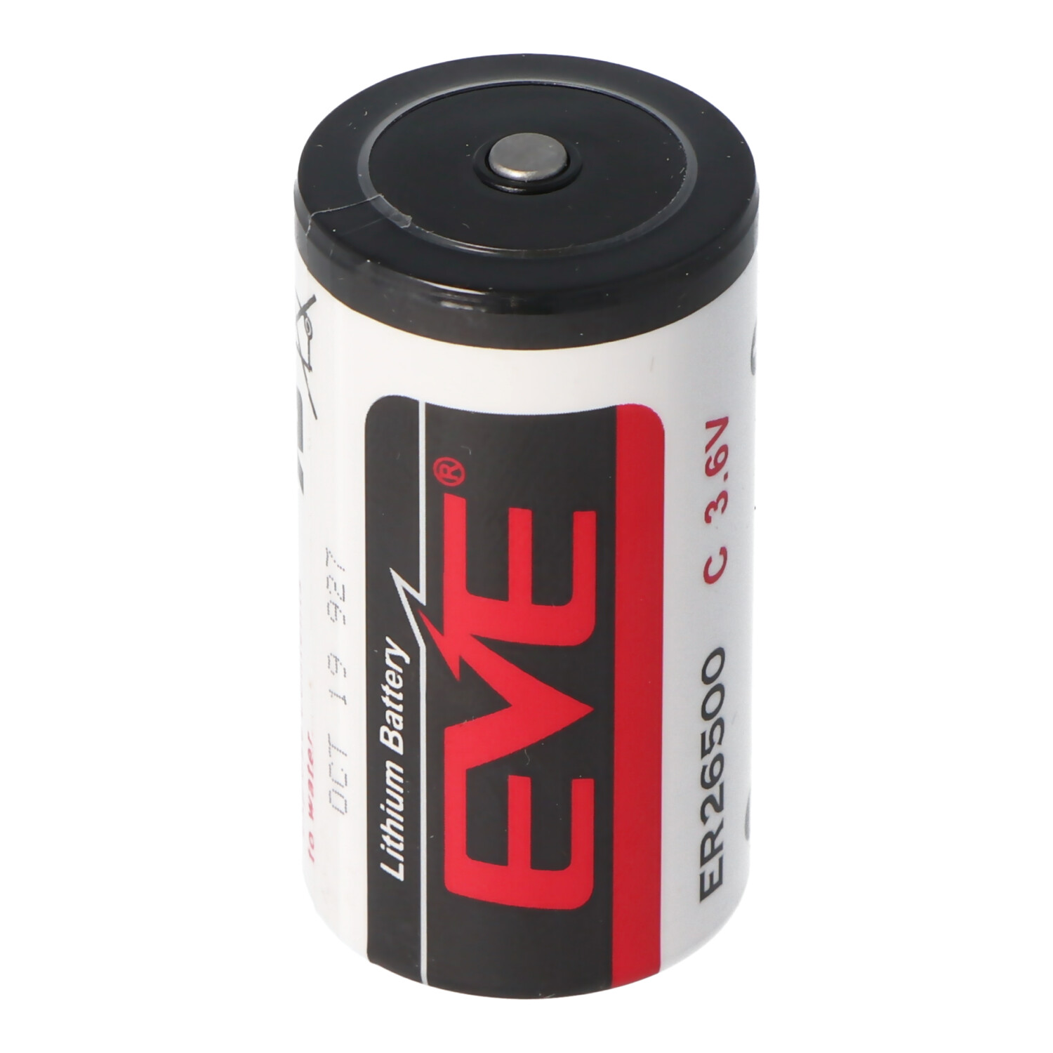 ER26500 Lithium Batterie C Size Bobbin ER 26500, 3,6 Volt 8500mAh mit schmalem Pluspol min. 0,3mm, max. 0,5mm