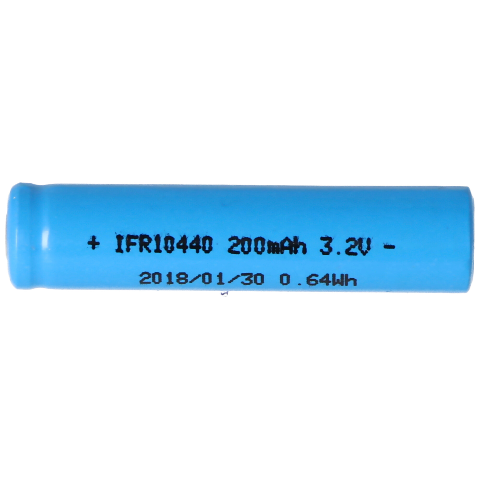 IFR 10440 - 200mAh 3,2V LiFePo4 Akku (Flat Top) ungeschützt, Abmessungen 44,1x10,1mm unbedingt beachten