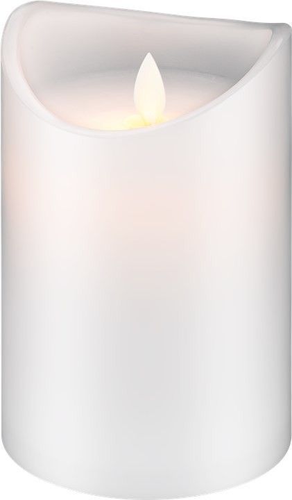 LED Echtwachs-Kerze weiß, 10x15 cm die wunderschöne und sichere Lichtlösung miut Echtwachs Optik