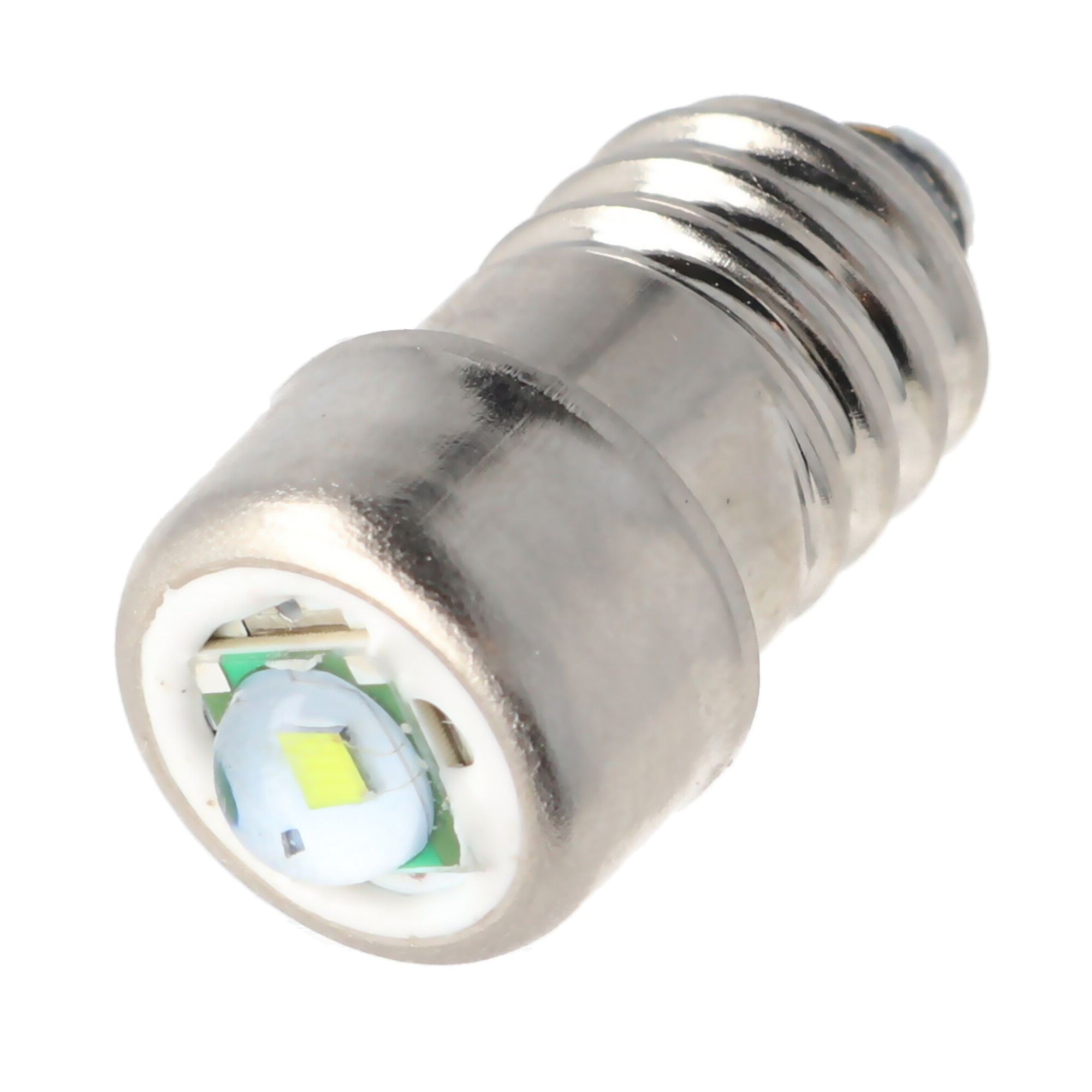 LED Ersatzbirnchen 3 Volt mit Schraubverschluss E10, LED-Birnchen 3V/0,33A 0,5W E10, B1, für 2 AA, C, D, 1 Duplex