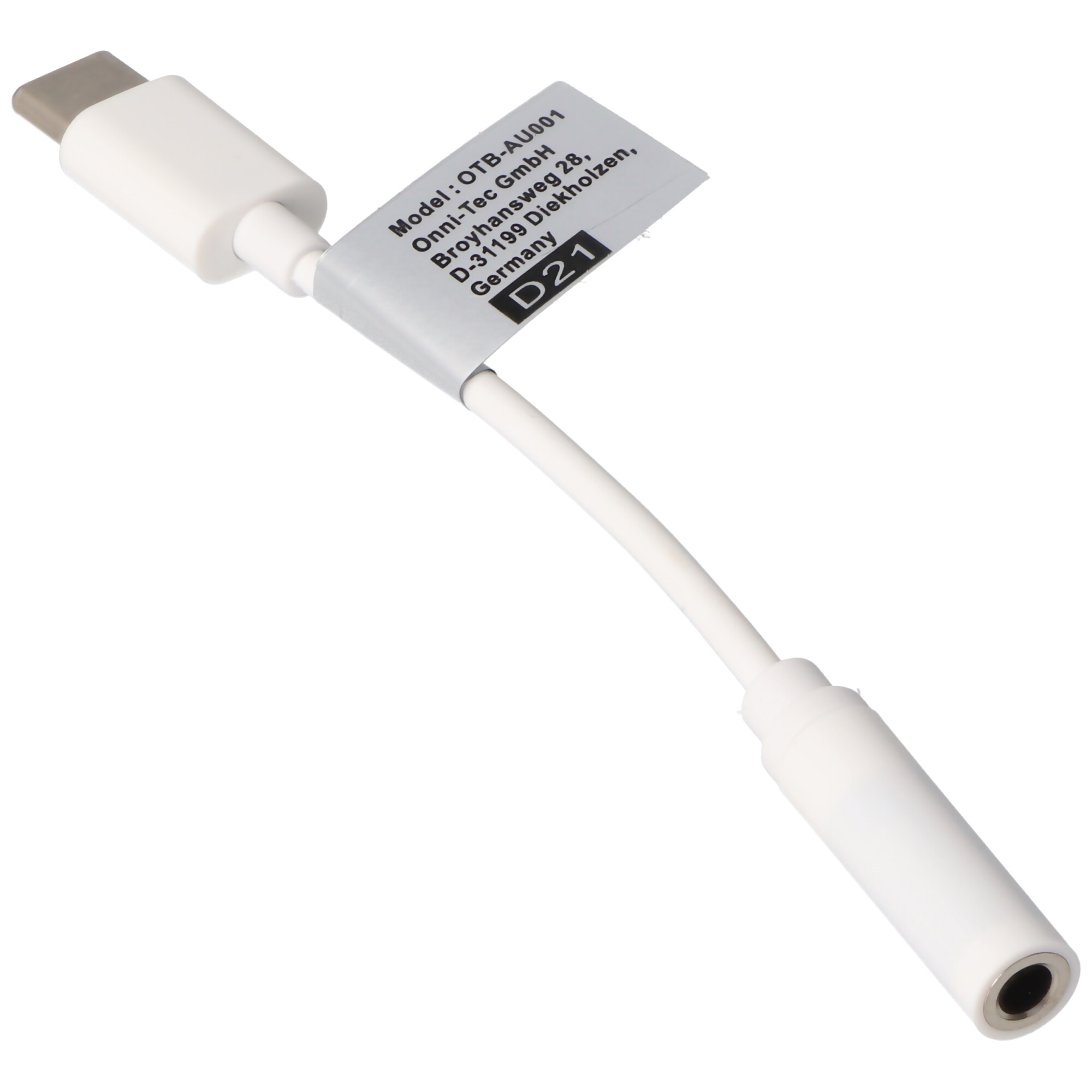 AUDIO- UND HEADSETADAPTER von USB TYPE C USB-C auf ein 3,5MM STEREO KABEL