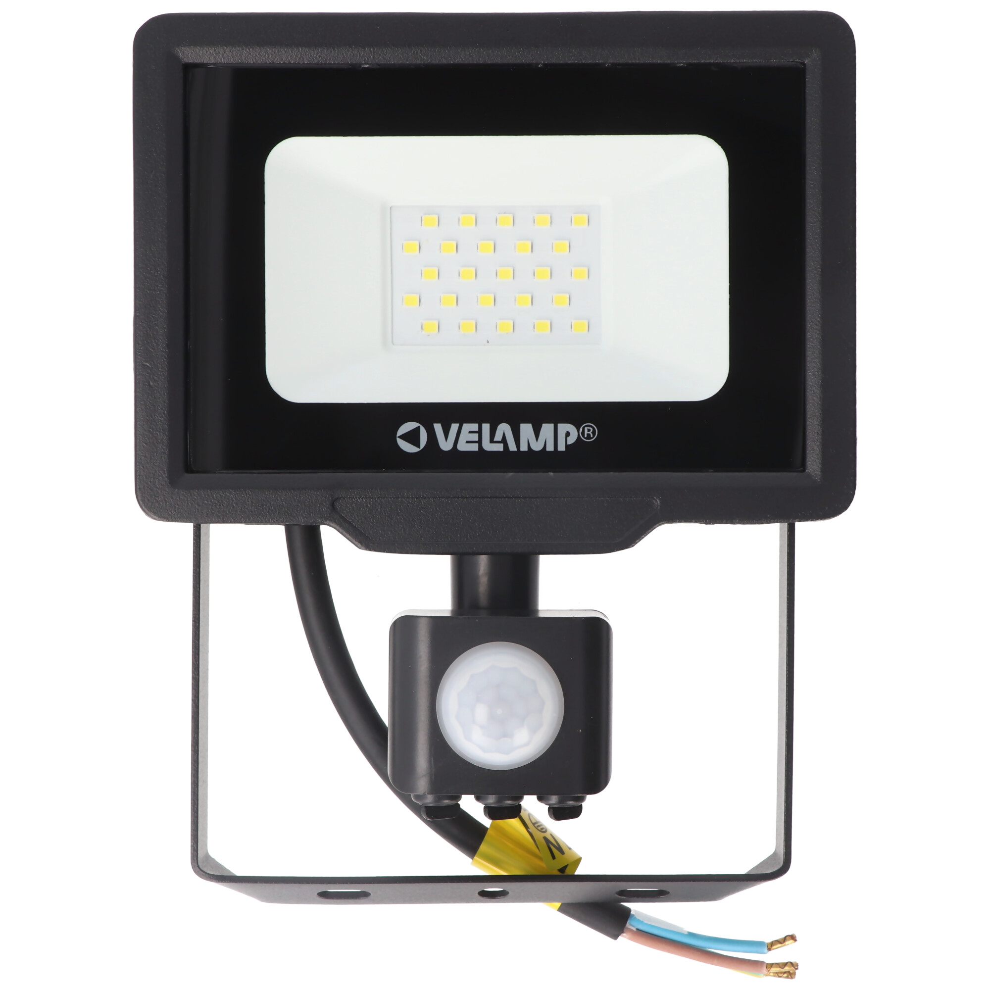 Velamp PADLIGHT5, SMD 20W IP44 LED-Strahler, schwarz, 6500K. Mit IR-Sensor