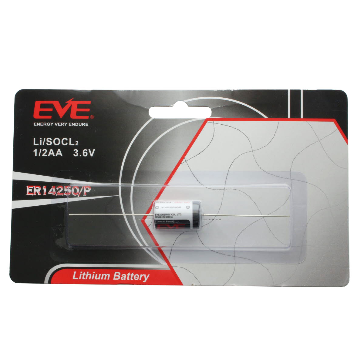 EVE ER14250P Lithium Batterie mit axialem Drahtanschluss
