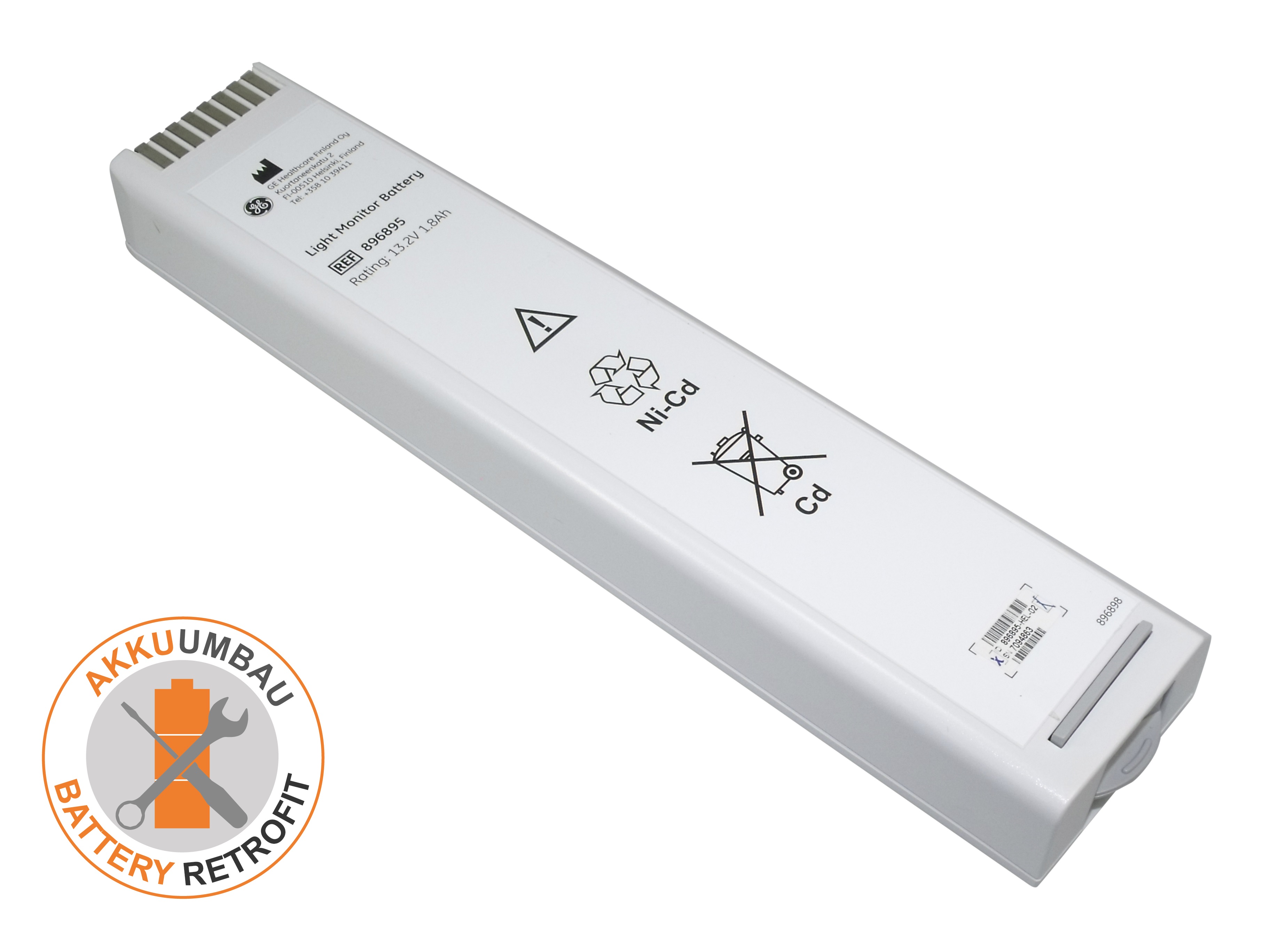 NC Akkuumbau passend für Datex Ohmeda Light Monitor - Typ 896895, 887753