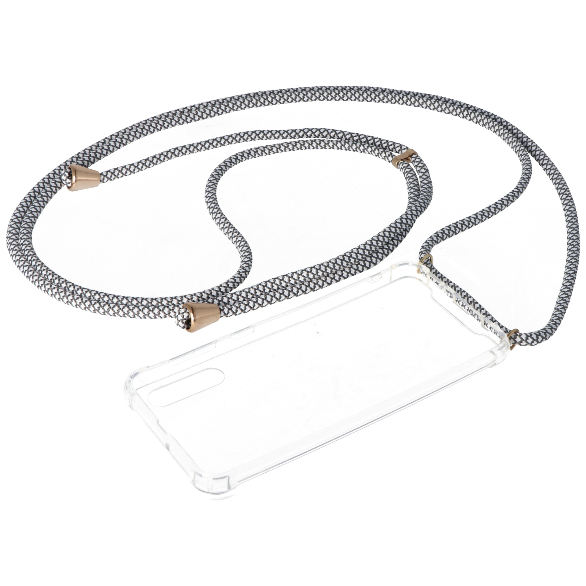 Necklace Case passend für Samsung Galaxy A50, Smartphonehülle mit Kordel grau,weiß zum Umhängen
