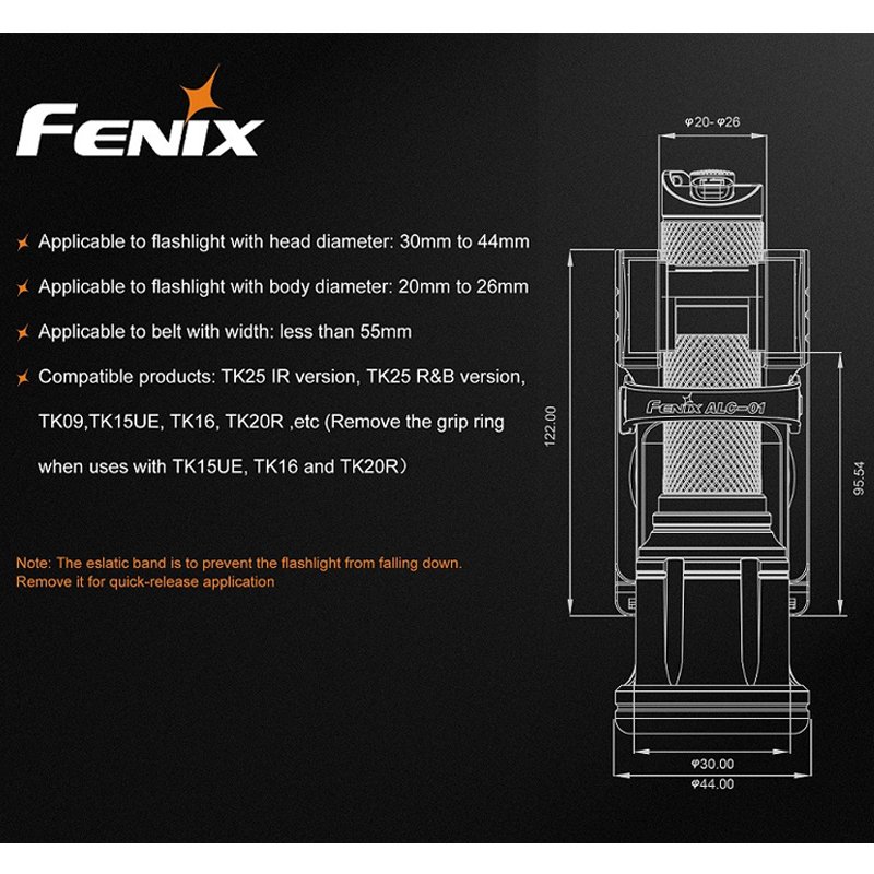 Universal Schnellverschluss-Gürtelholster für Fenix TK25IR, TK25RB, TK09, TK15UE, TK16, TK20R