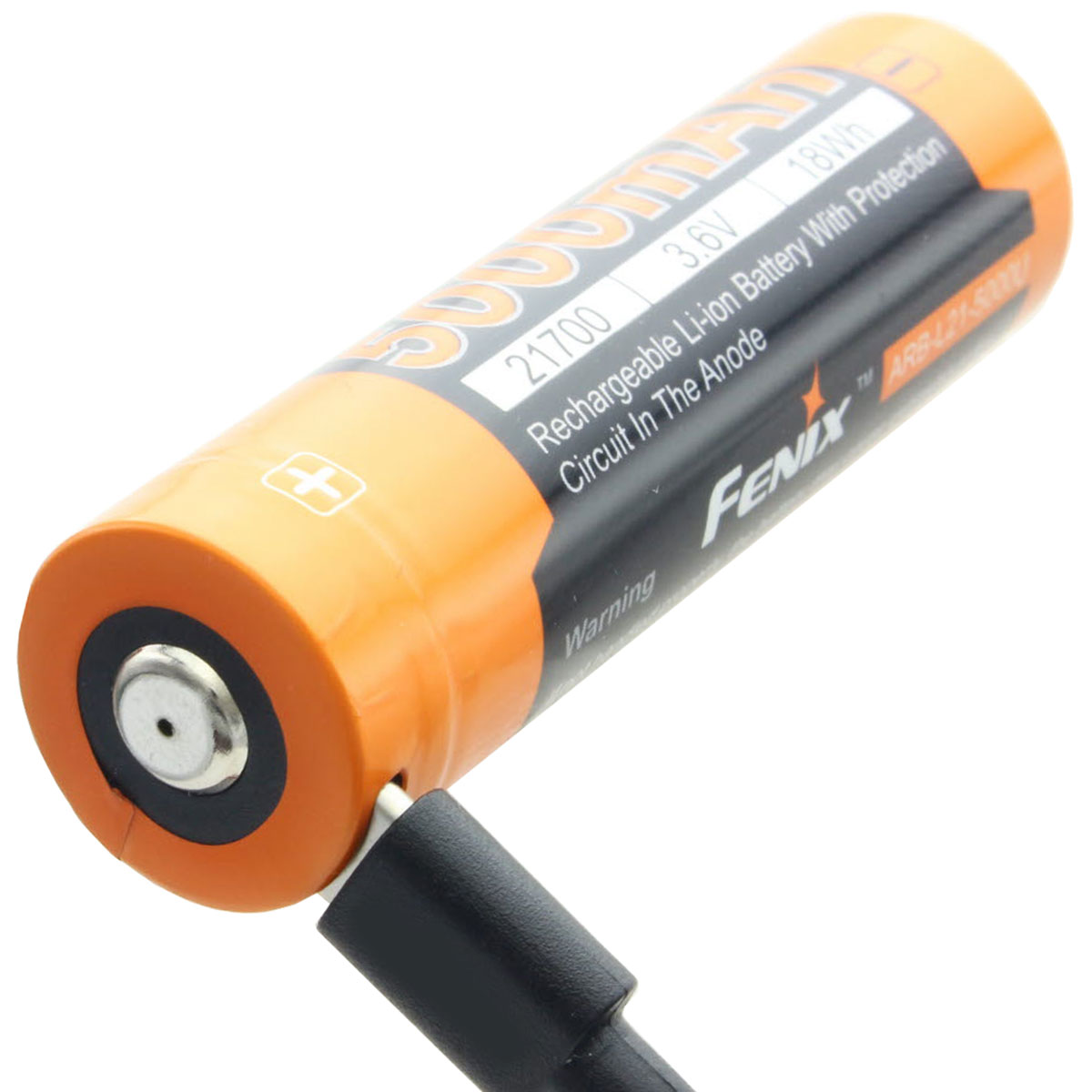 21700 USB Li-ion Akku Fenix ARE-L21-5000U 21700 Abmessungen 76x21,5mm, max. 8A