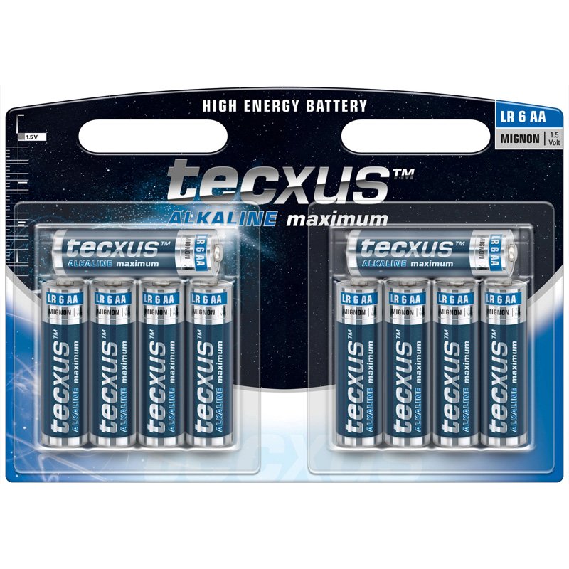 tecxus Alkaline Mignon, AA, LR6 Batterie im 10er Pack