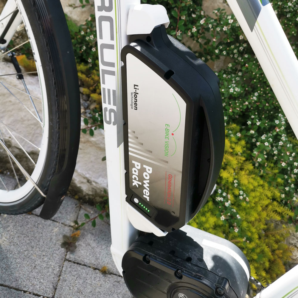 Hochleistungs E-Bike Akku Herkules Roberta 10CR 36 Volt 13Ah 468Wh, Unterrohr, Rahmen, Bosch Classic Line, 2. Generation
