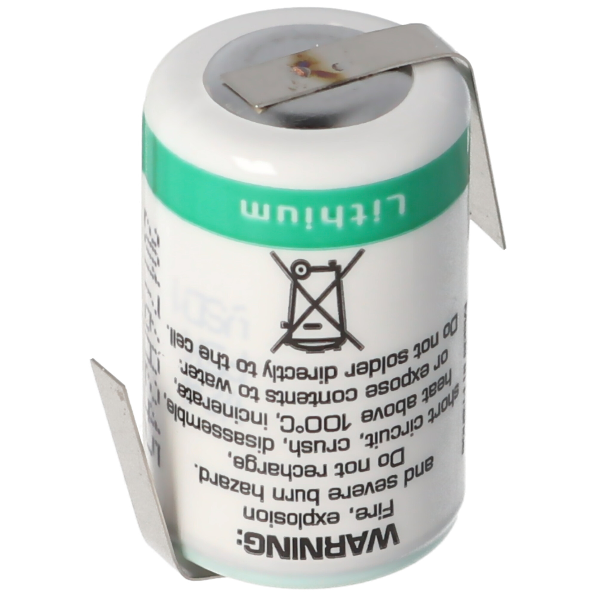 SAFT LS14250CNR Lithium Batterie, Size 1/2 AA, Lötfahnen Z-Form