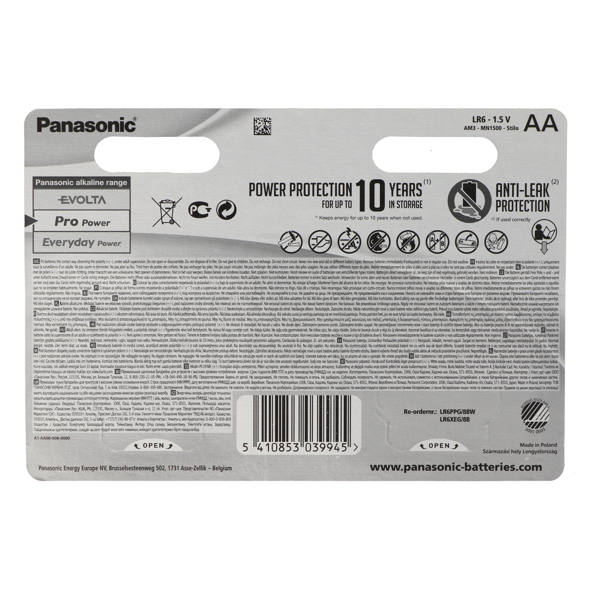 Panasonic Pro Power Mignon LR6 AA im 8er Pack