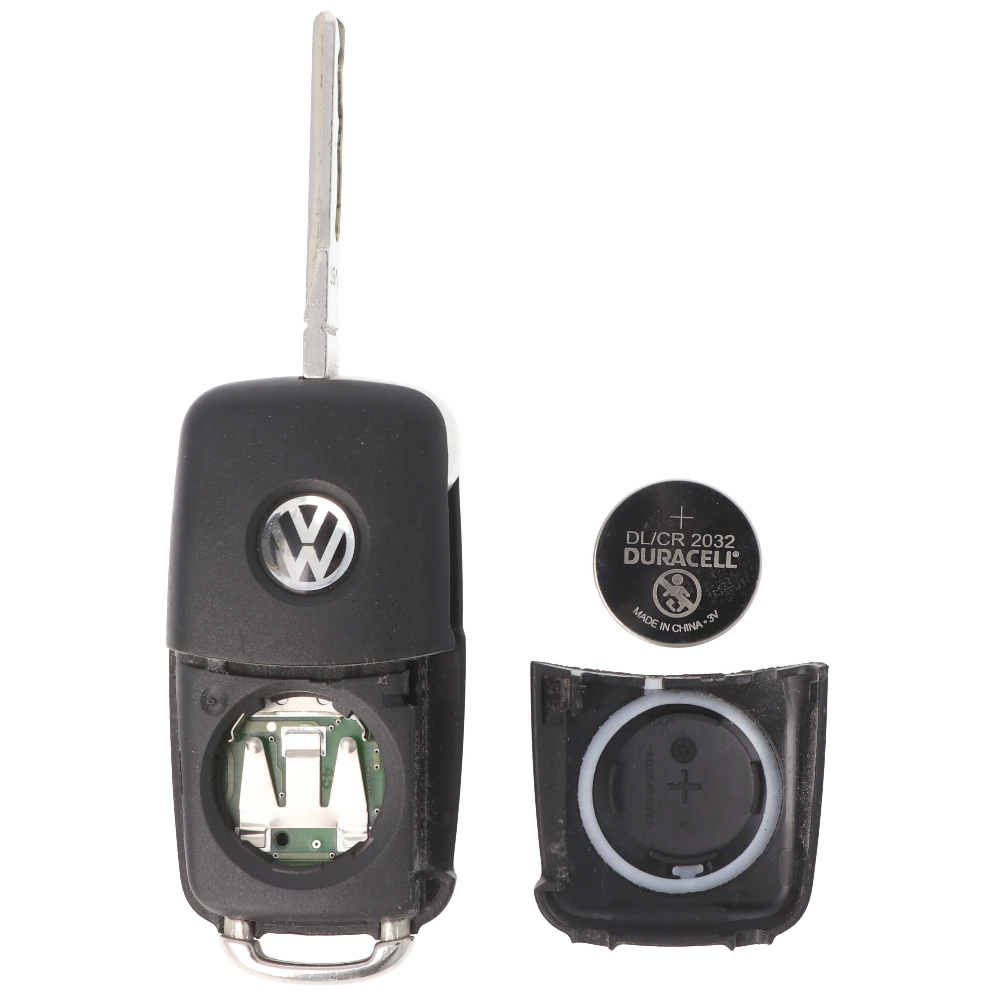 2 Stück Ersatzbatterien exakt passend nur für den VW Beetle Autoschlüssel mit der CR2032 Batterie