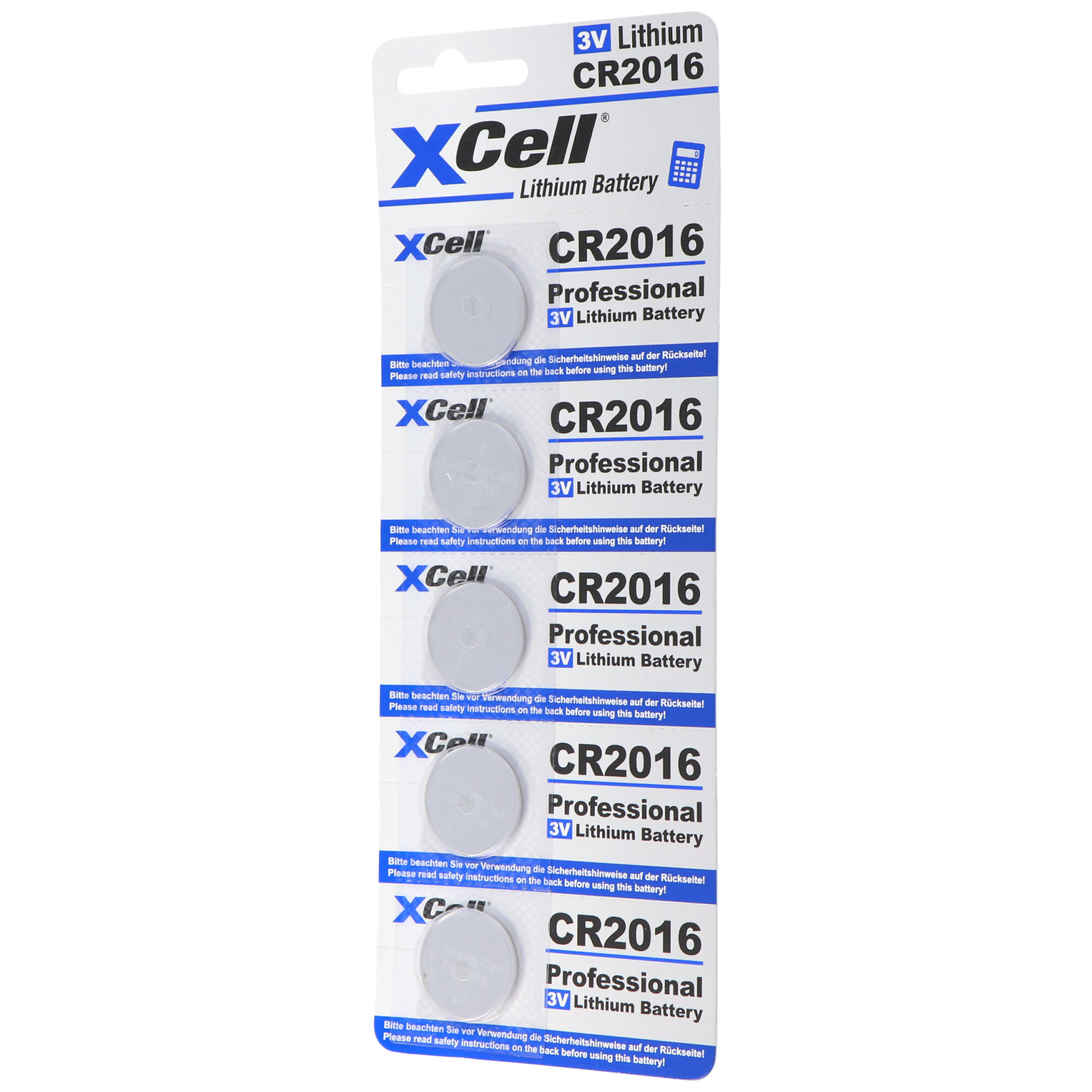 5er-Sparset CR2016 Lithium Batterie 3V, CR2016 Batterien im praktischen 5er Set