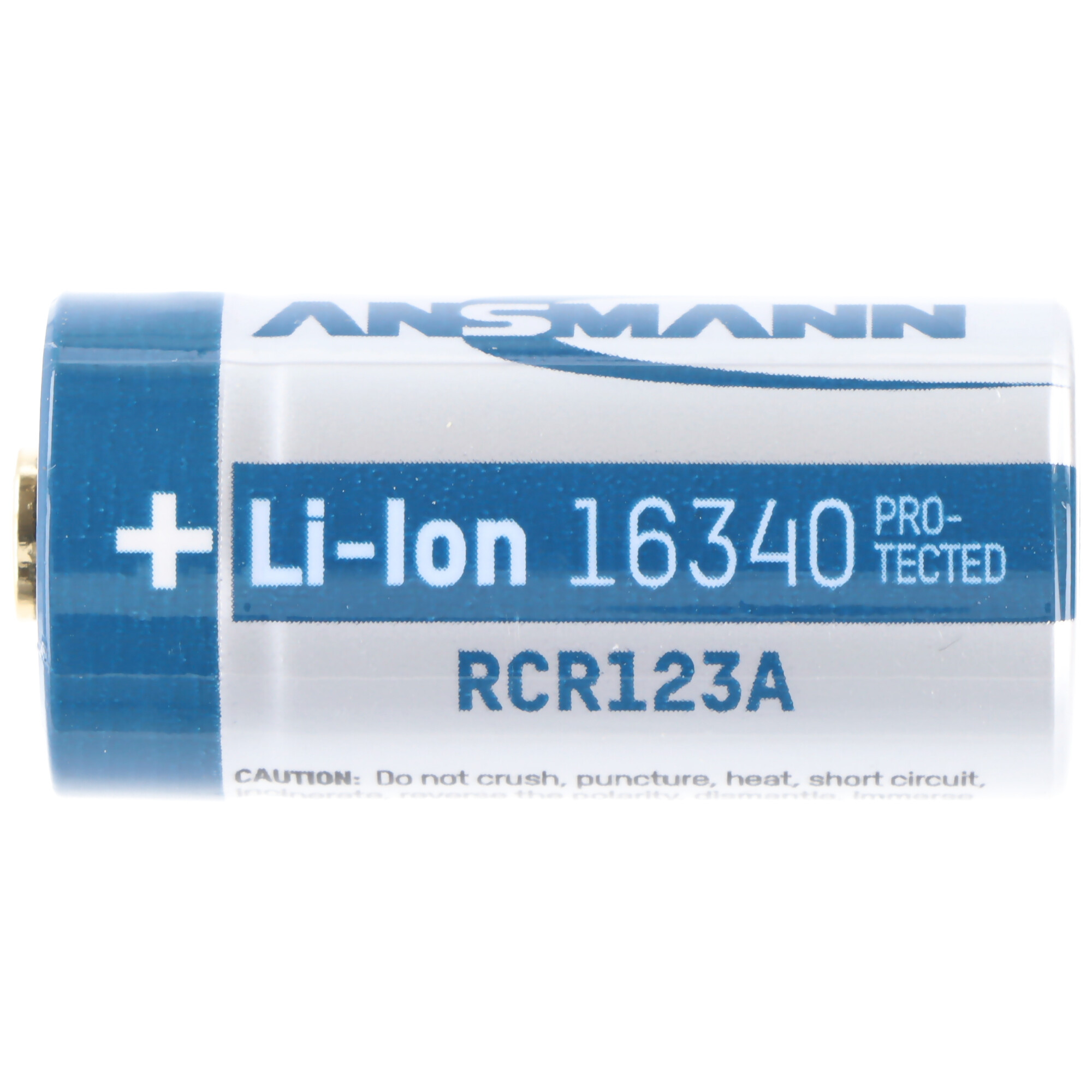 CR123 A Li-Ion Akku 16340, 3,6-3,7V, min.700mAh, typisch 760mAh, max. 850mAh, 35x16mm Kapazität