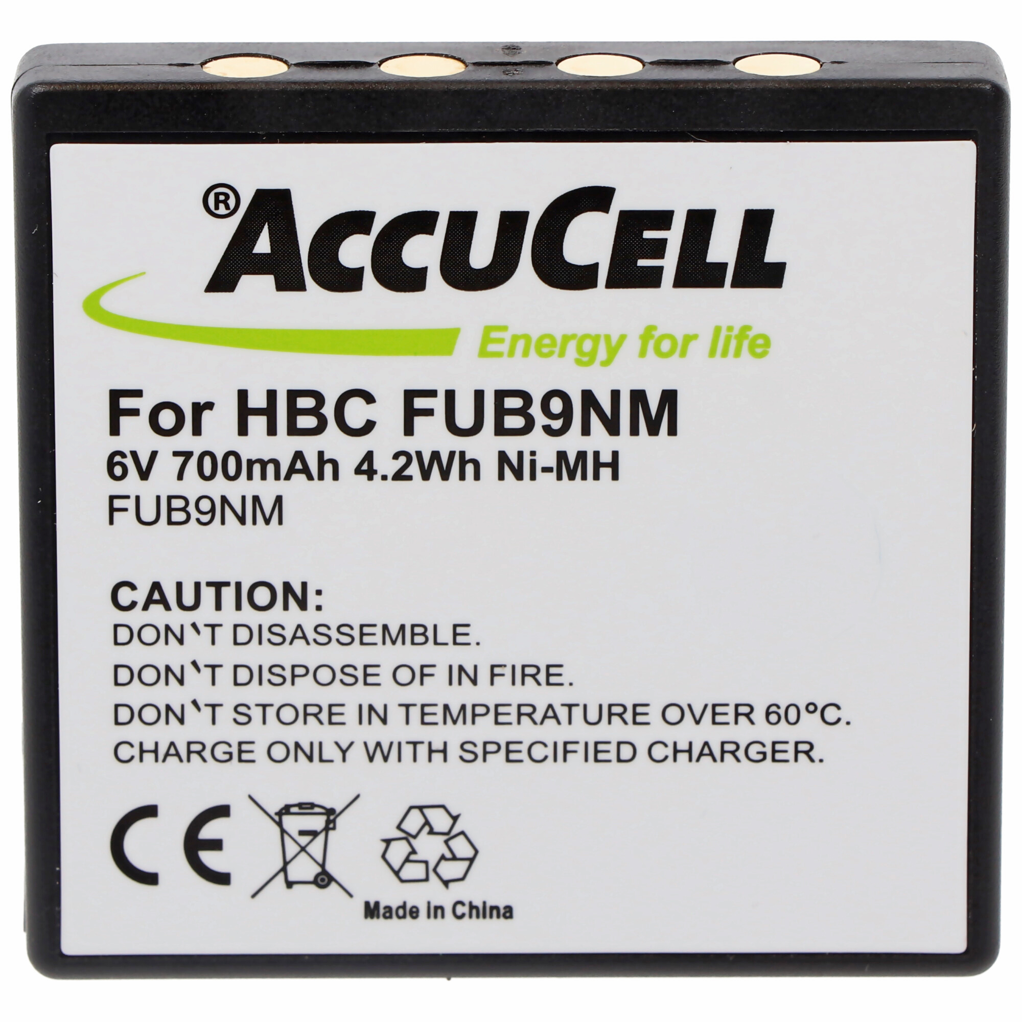 AccuCell Akku passend für HBC FUB9NM, BA209000, 209060, BA209061, BA209062