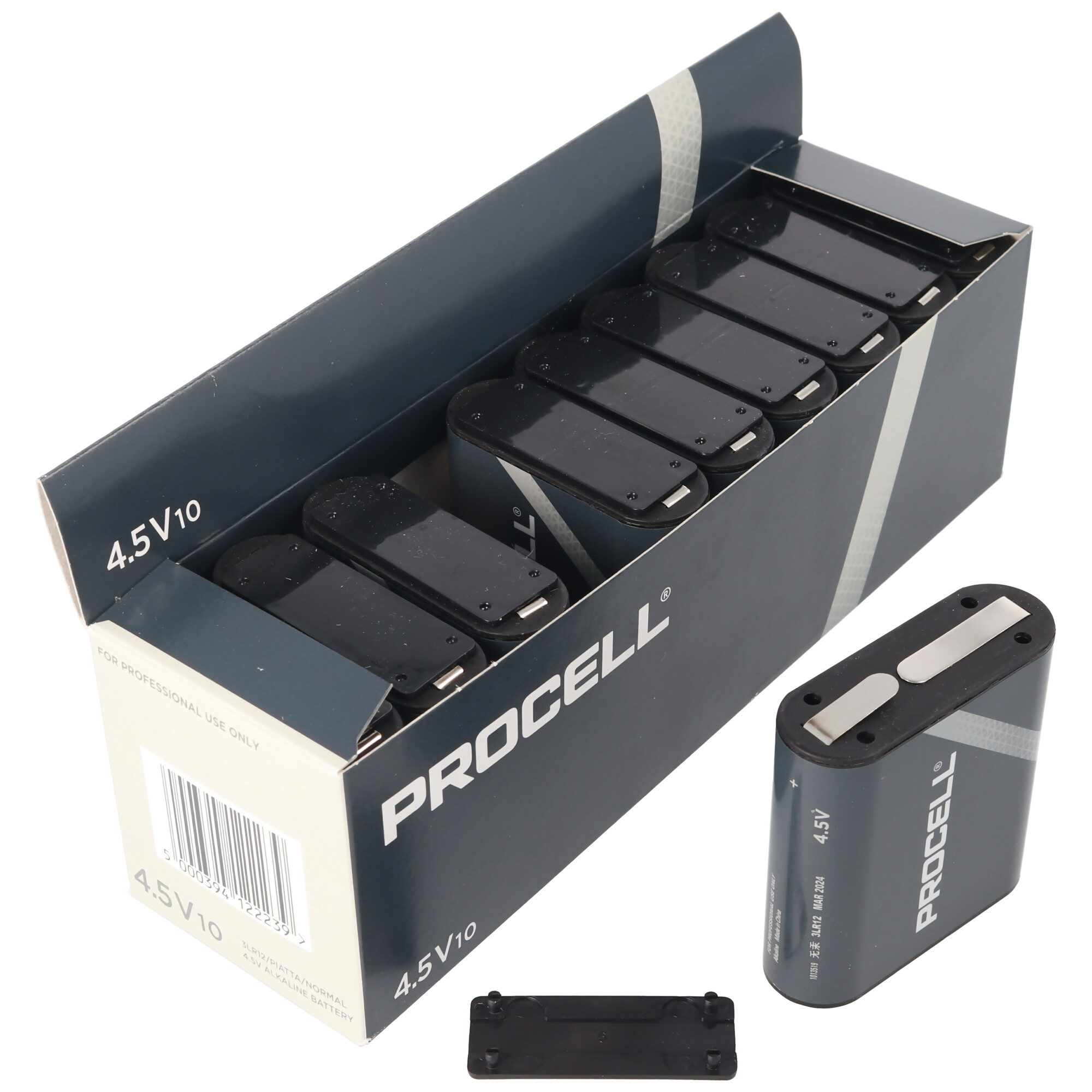 10 Stück Duracell Procell Alkaline 4,5 V Flachbatterie, 3LR12 im