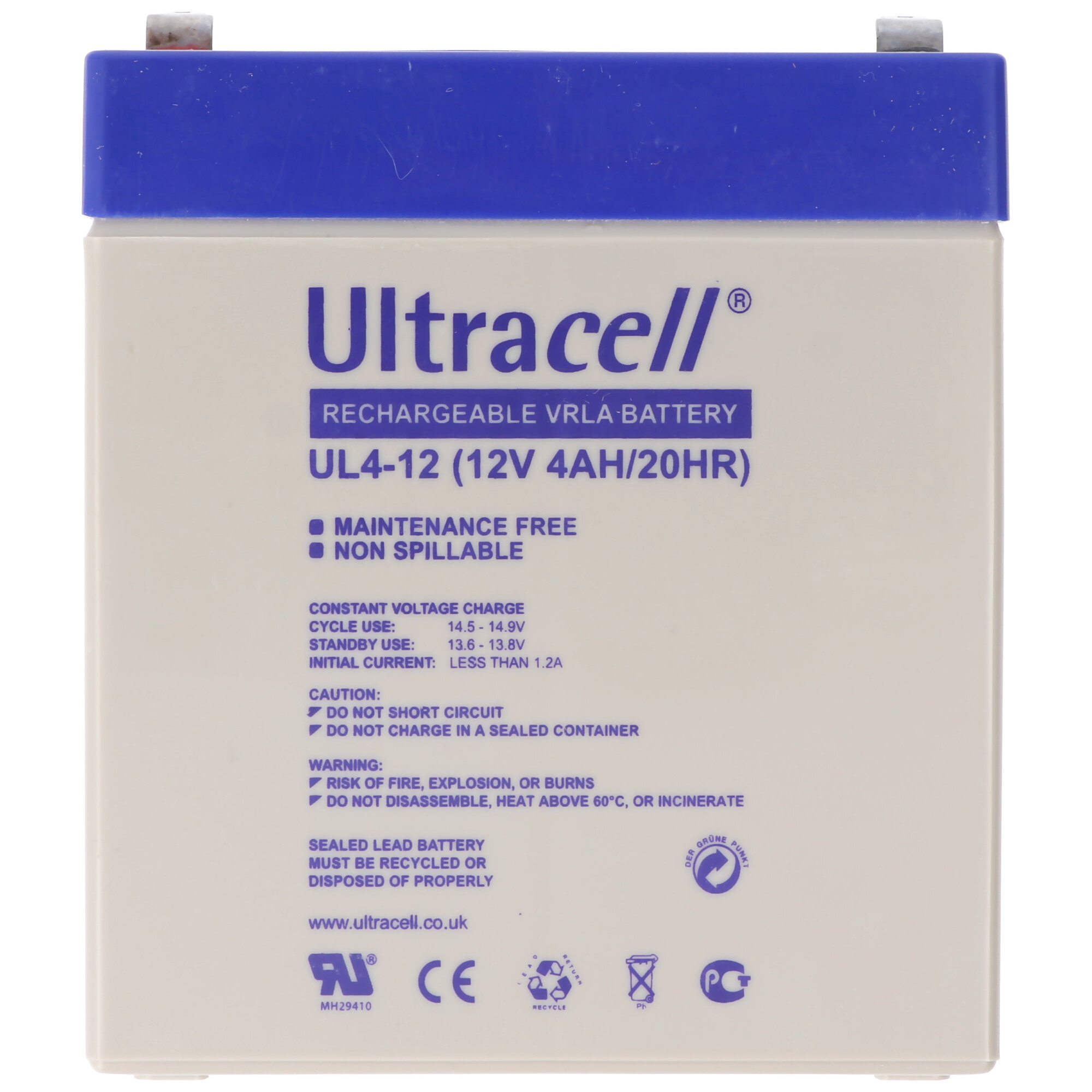 Ultracell UL4-12 12V 4Ah Bleiakku AGM Blei Gel Akku