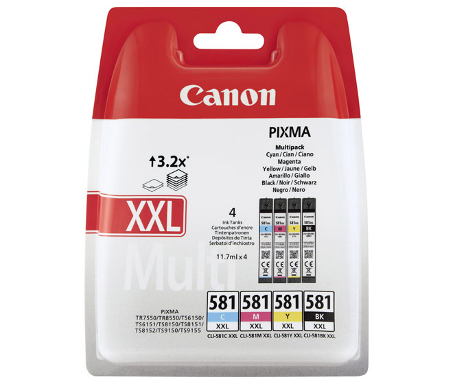 Canon Tinten Multipack CLI-581 XXL BK/C/M/Y