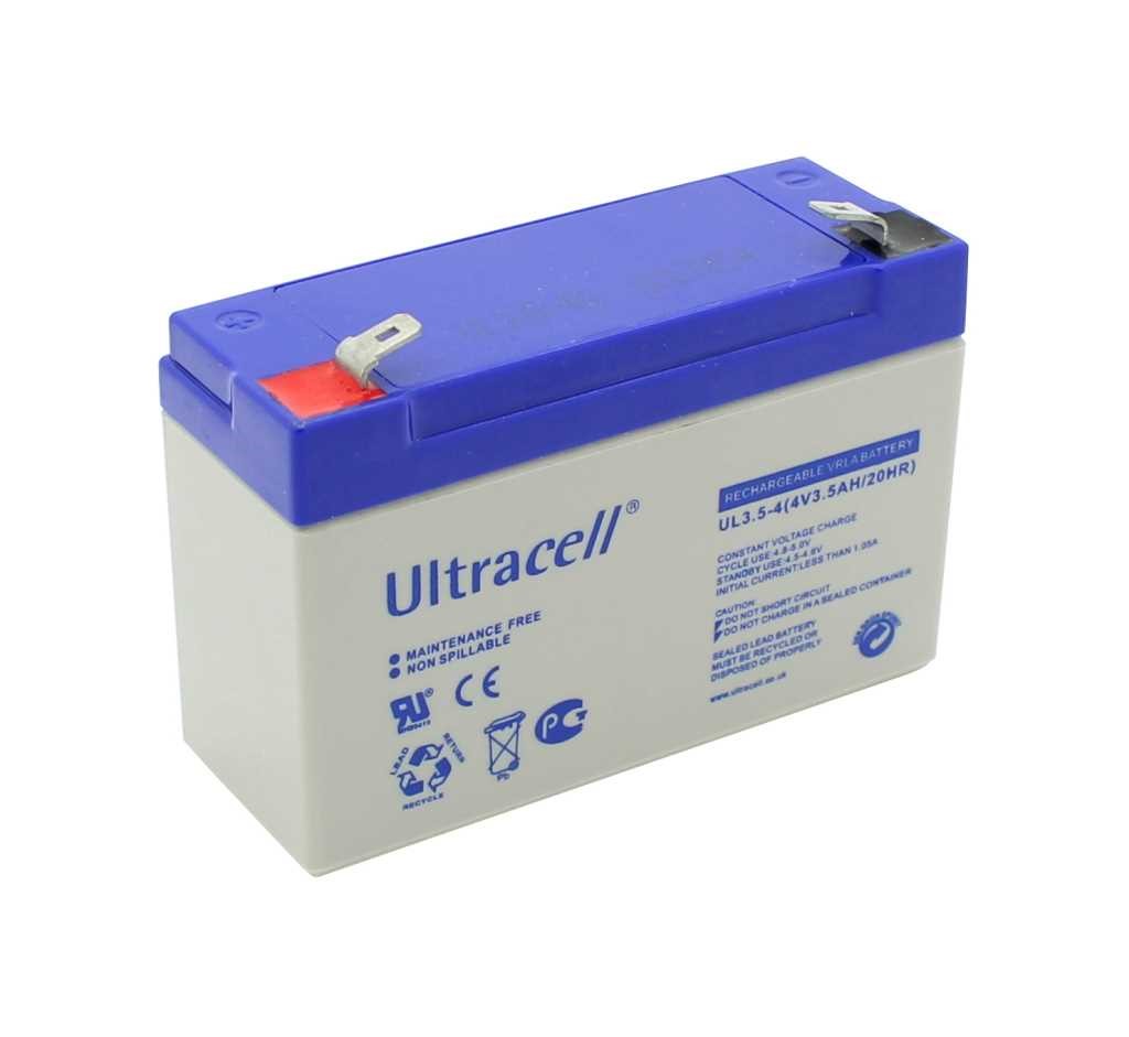 Ultracell UL3.5-4 4 Volt Akku 3500mAh, passend für Sonnenschein A504/3.5S, 4,8mm Kontakte