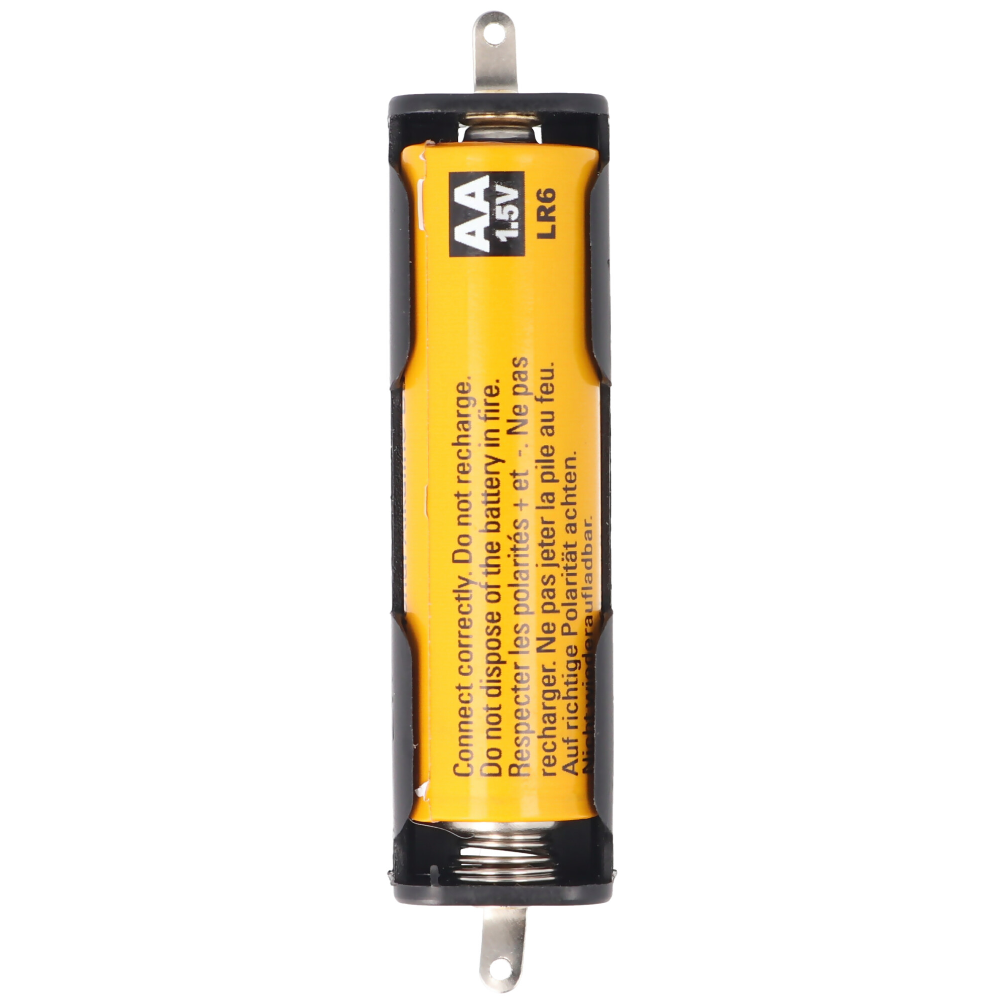 AccuCell Batteriehalter für 1x Mignon AA LR6 Batterie, Akku