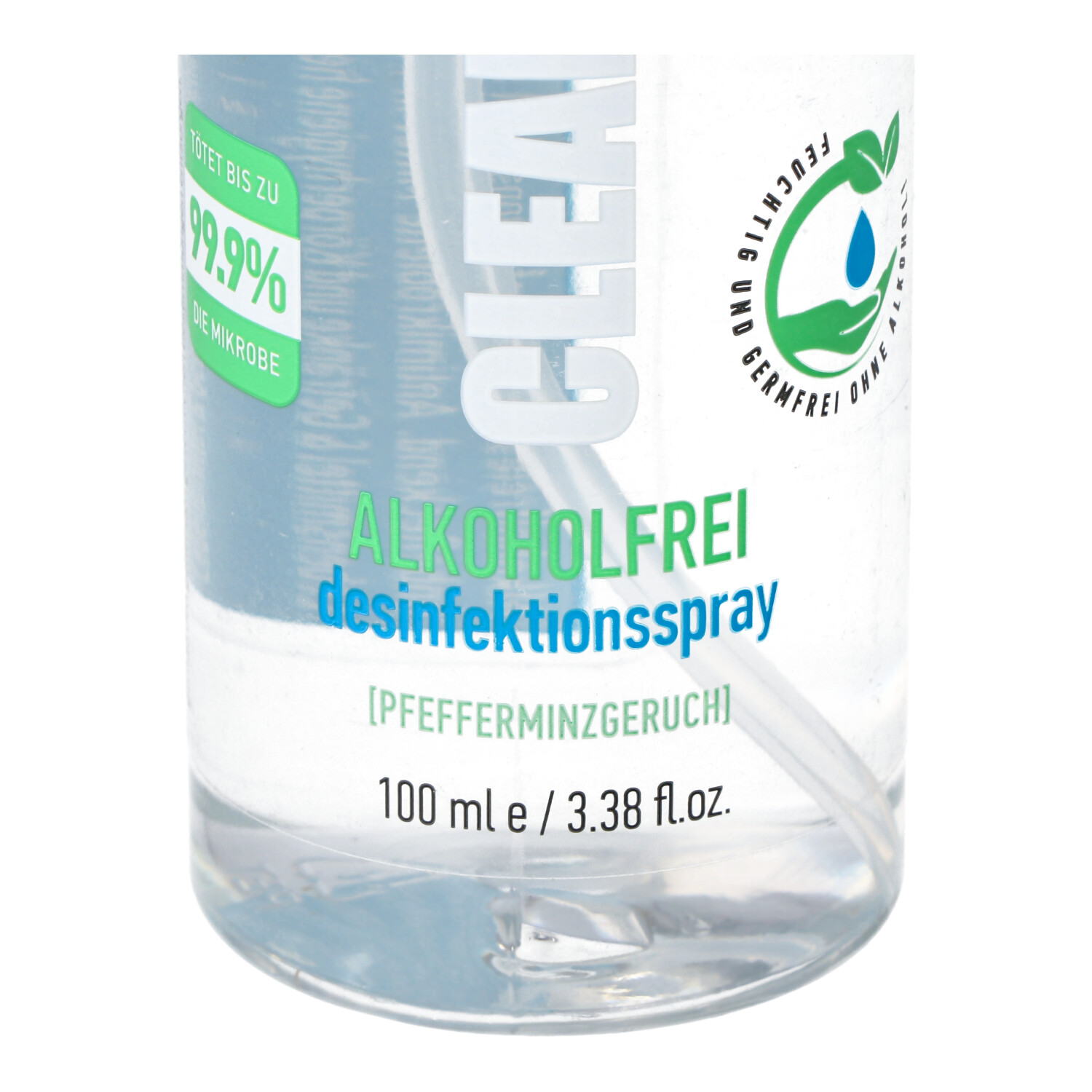 Drop Clean, das alkoholfreie Desinfektionsmittel, 100ml Hände-Desinfektionsspray mit angenehmen Minzduft