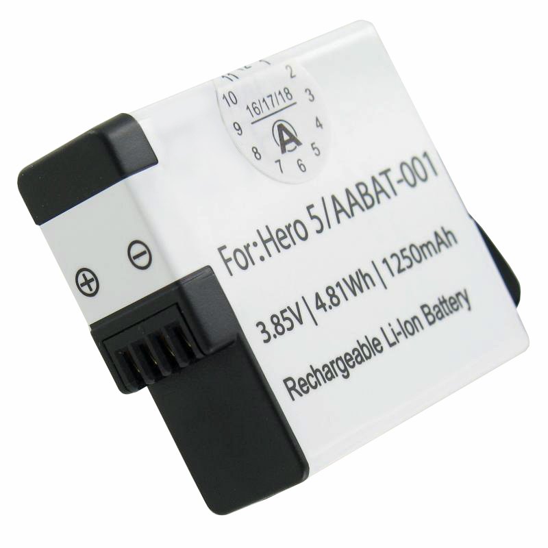 Akku und Dual Ladegerät passend für GoPro Hero5, Hero 5 Black, AABAT-001