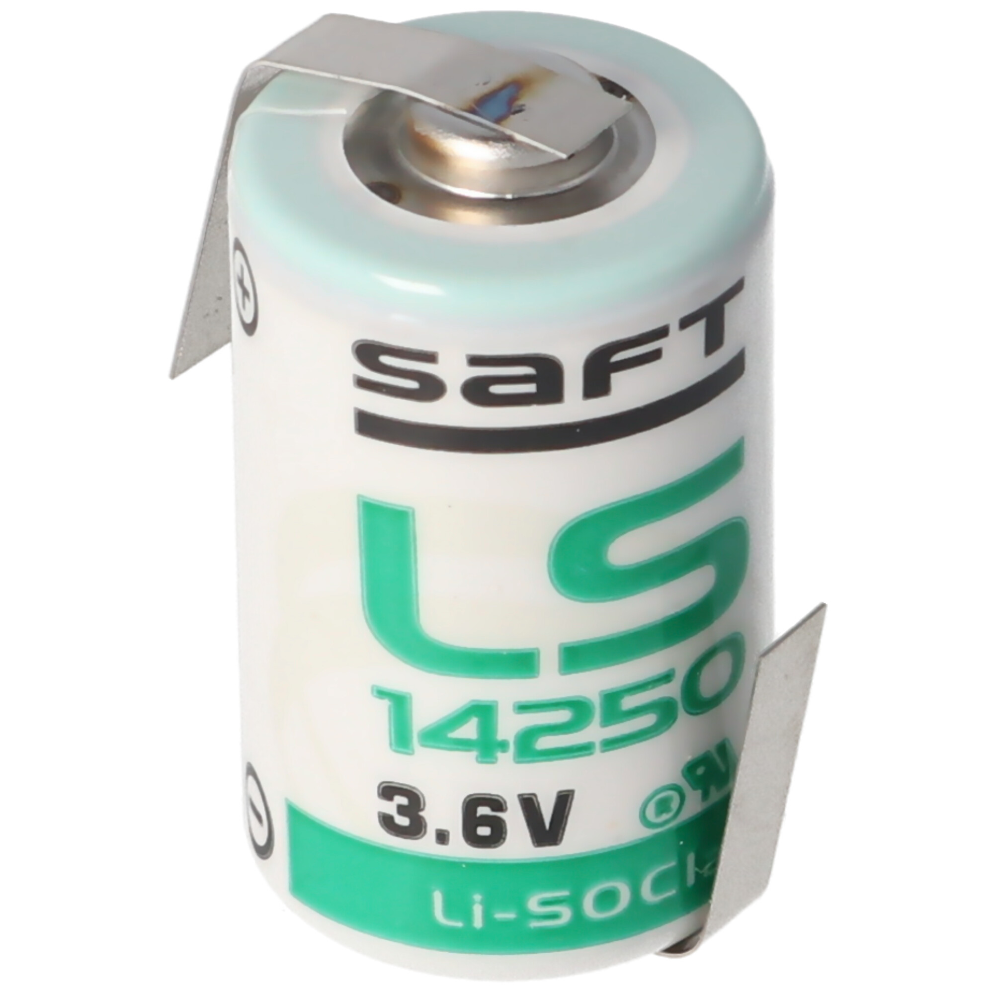 SAFT LS14250CNR Lithium Batterie, Size 1/2 AA, Lötfahnen Z-Form