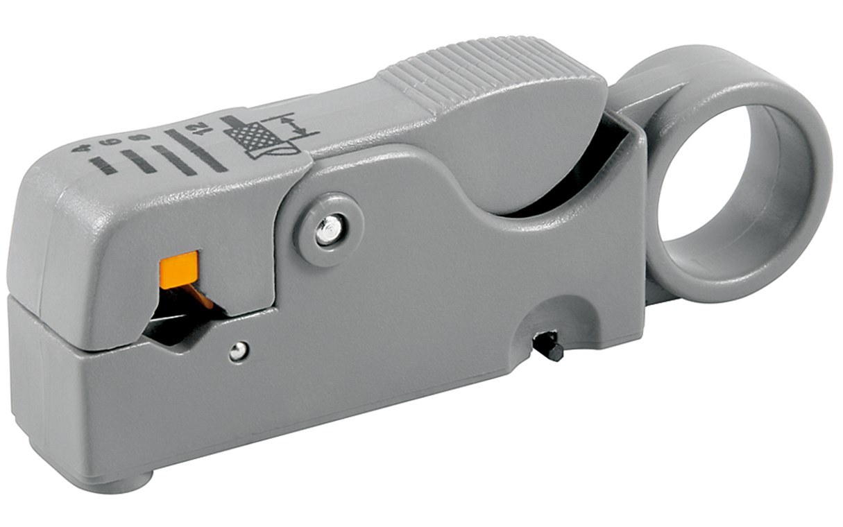 Fixpoint Abisolierwerkzeug mit 2 Klingen - Schnittlänge: min. 4 mm, 6 mm, 8 mm und max. 12 mm