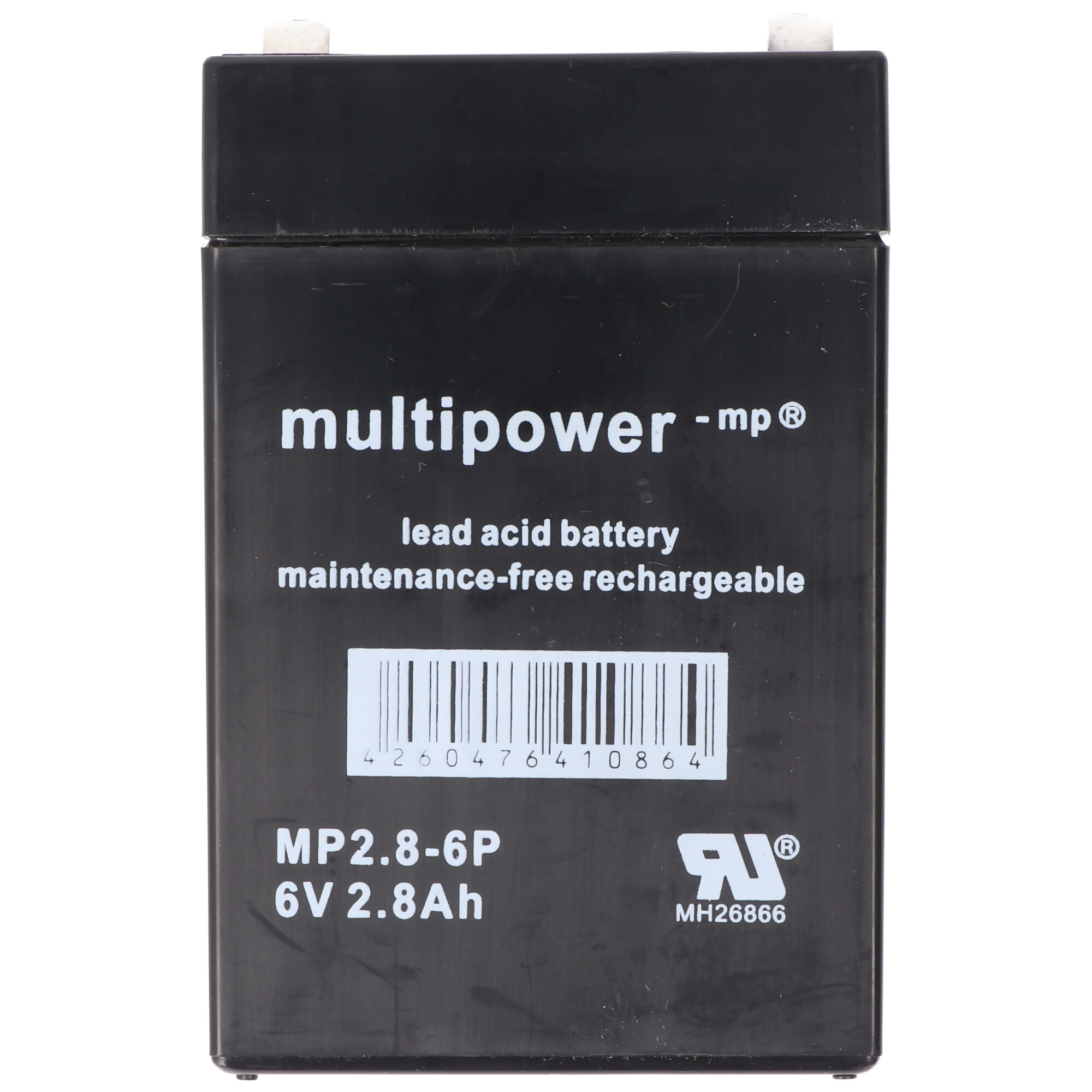 Multipower MP2.8-6 Akku PB Blei, 6V 2800mAh, Anschluss 4,8mm, MP2.8-6P