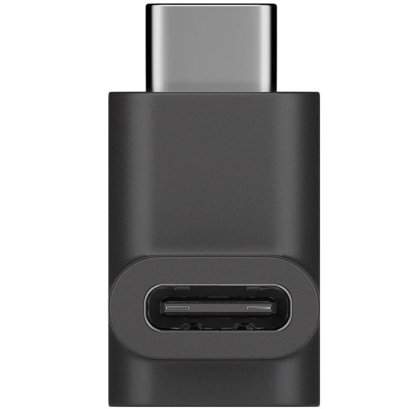 Adapter USB-C auf USB-C 90 Grad Winkel, schwarz USB-C-Buchse abgewinkelt auf USB-C-Stecker
