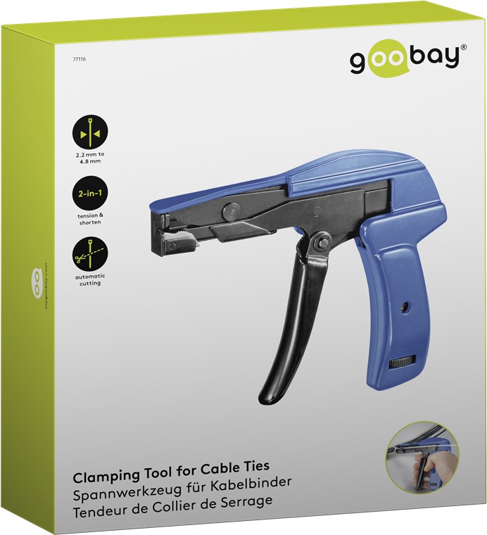 Goobay Spannwerkzeug für Kabelbinder - geeignet für Kabelbinder mit einer Breite von 2,2 mm bis 4,8 mm