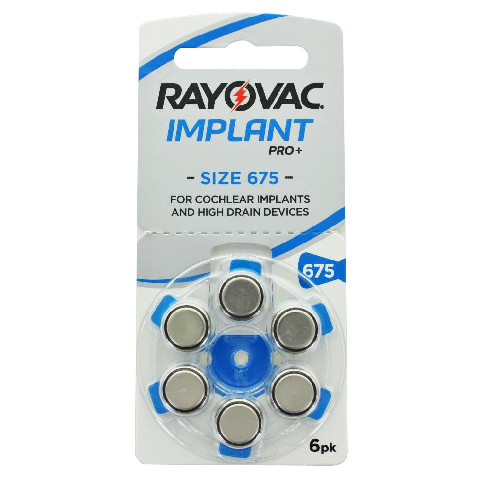 Rayovac Implant Pro + H 675CM Batterie, Implantat-Batterie auch für MEDEL