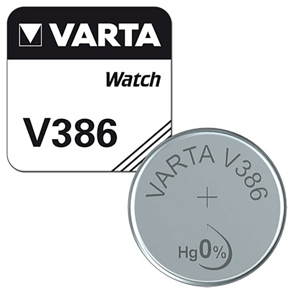 386, Varta V386, SR43, SR43W Knopfzelle für Uhren etc. Varta V12GS/V38/SR43