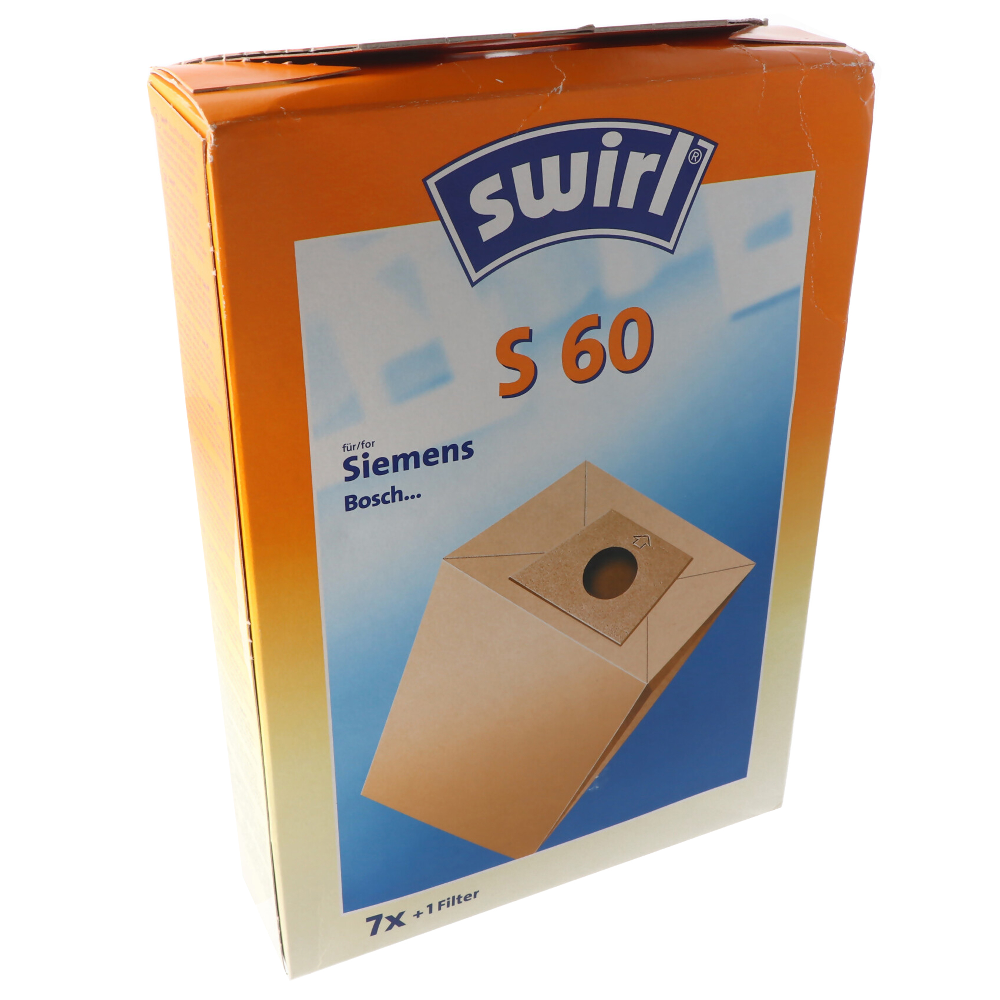 Swirl Staubsaugerbeutel S60 Classic aus Spezialpapier für Siemens und Bosch Staubsauger