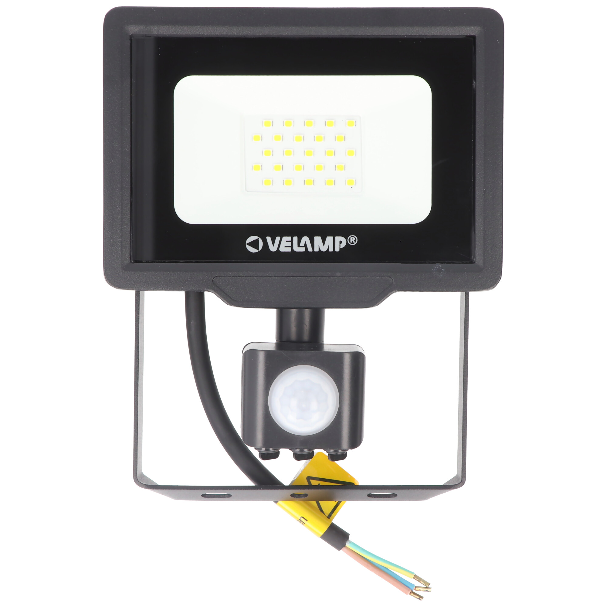 Velamp PADLIGHT5, SMD 20W IP44 LED-Strahler, schwarz, 4000K. Mit IR-Sensor.