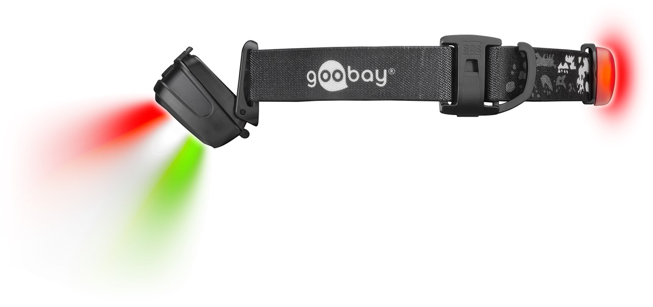 Goobay LED-Stirnlampe High Bright 240 - mit 240 lm und kalt-weißem Licht (6500 K), ideal für Freizeit, Sport, Camping, Angeln, Jagd und Pannenhilfe