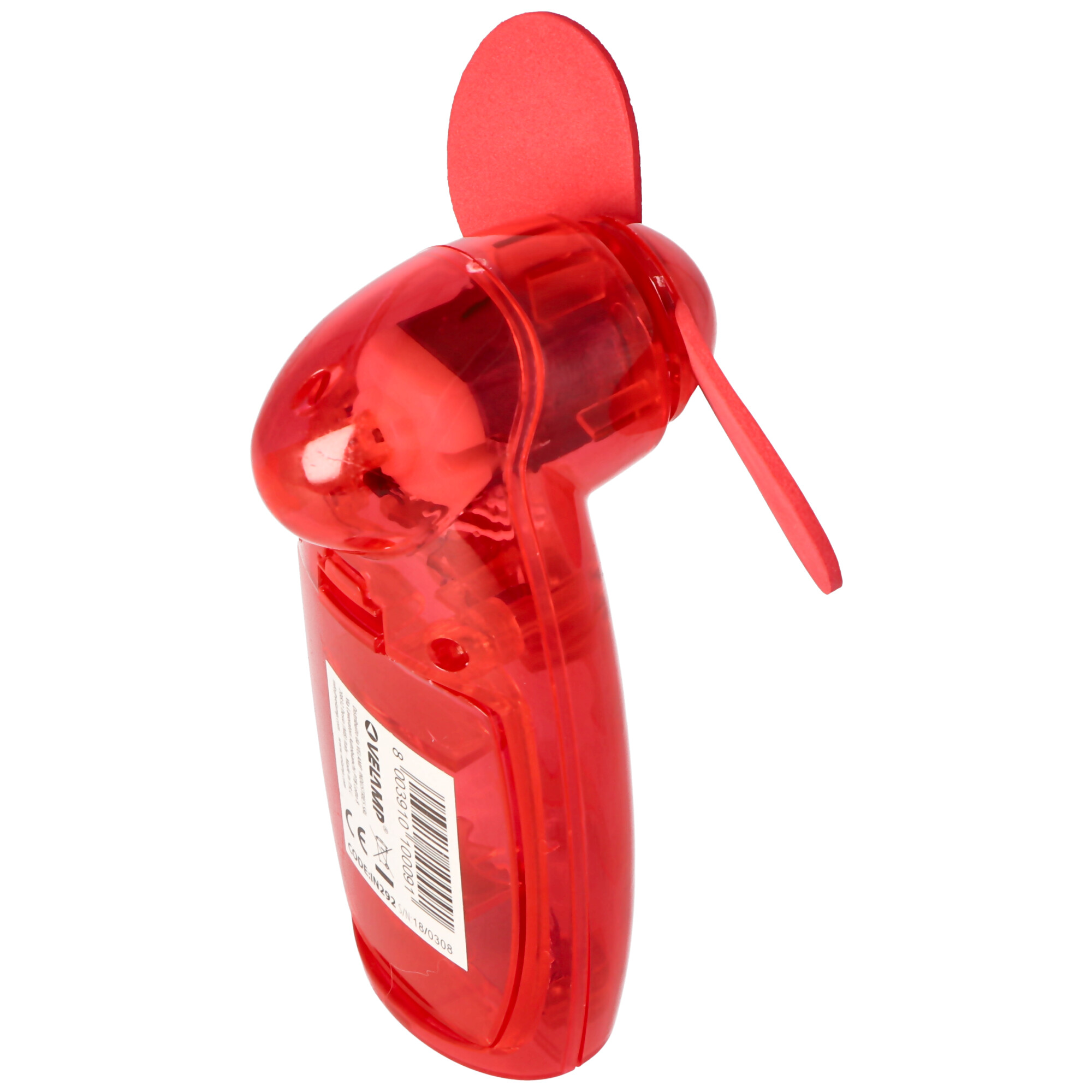 Handventilator translucent, farblich sortiert, klein und kompakt, ideal für unterwegs, Geräuscharm