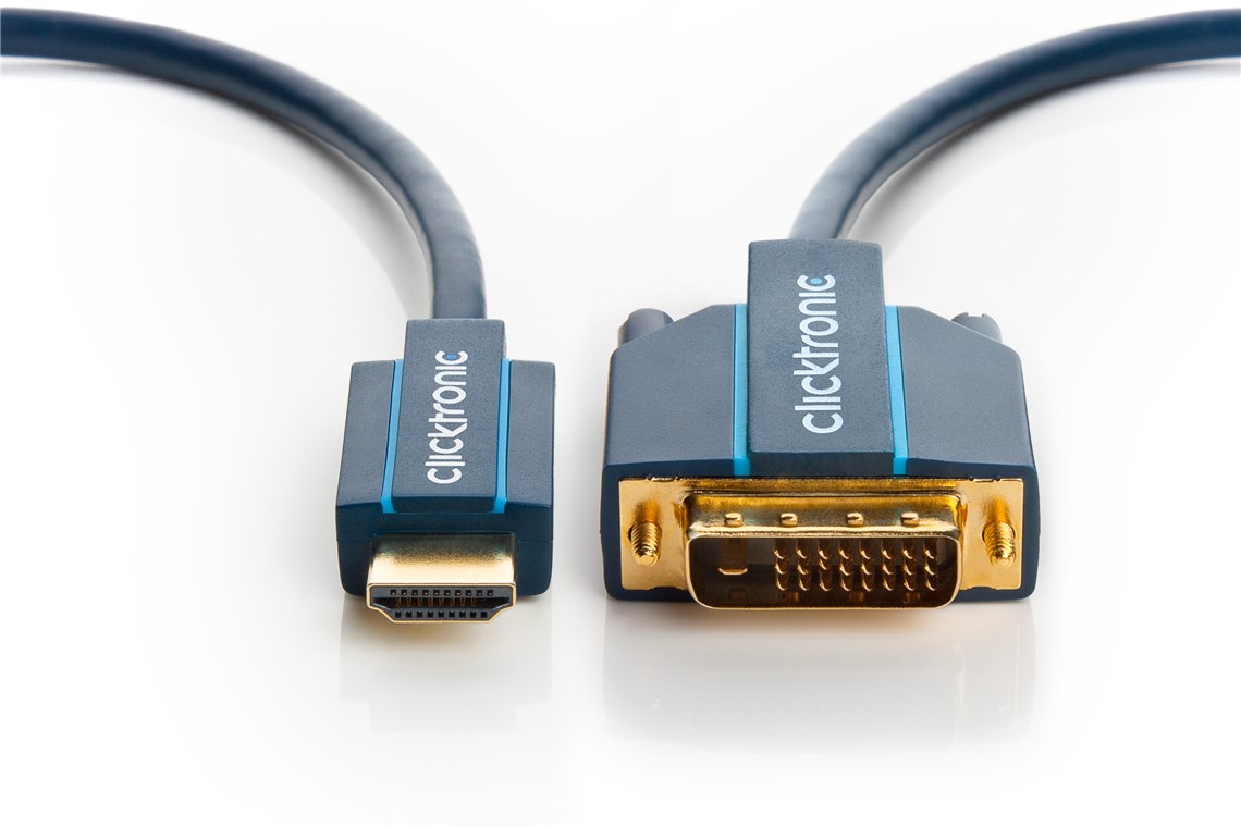HDMI/DVI-Adapterkabel Video-Adapter zwischen HDMI und DVI-D, ca. 1,8 Meter Lang