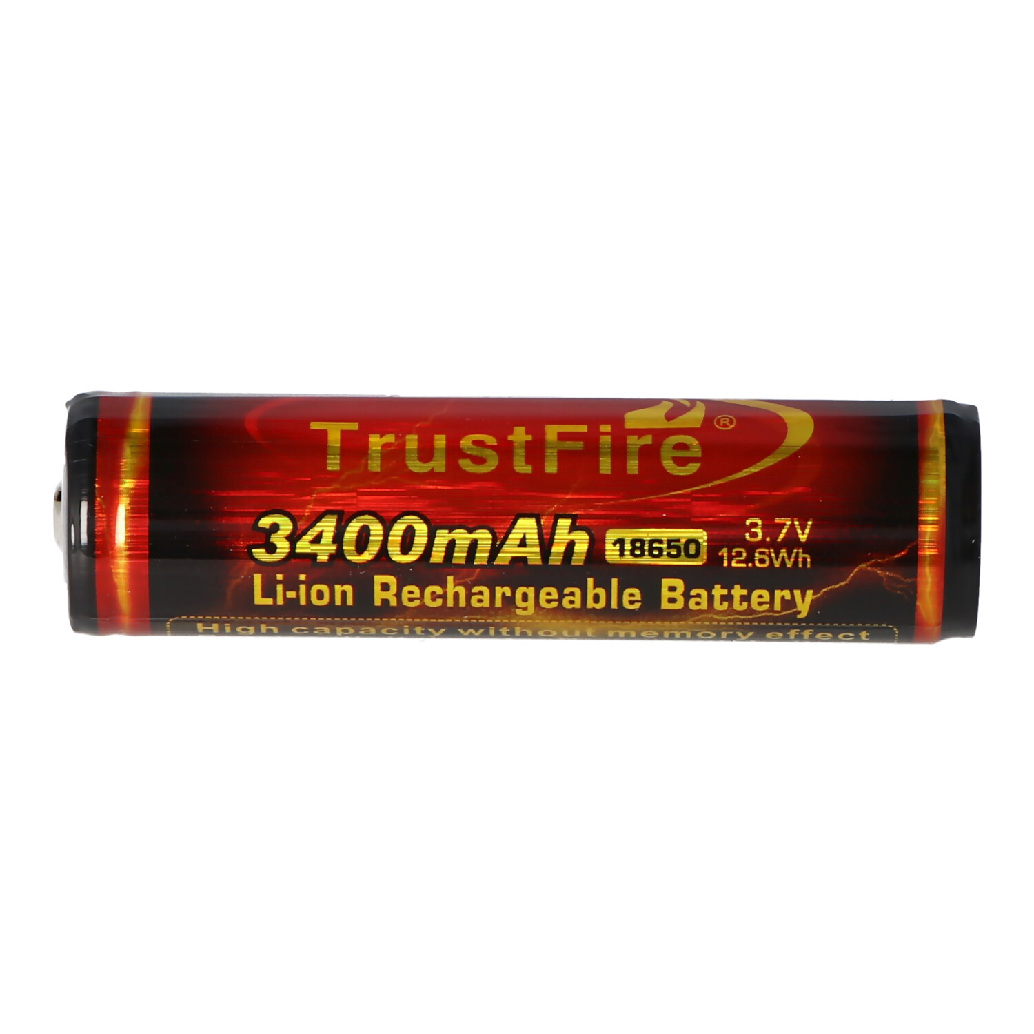 Trustfire 18650 3400mAh 3,6V - 3,7V 68,9x18,41mm PCB geschützter Li-Ion-Akku (Flame)