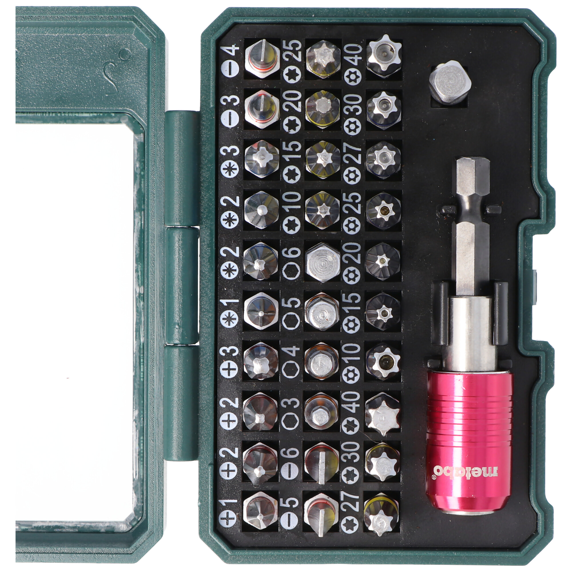 Original Metabo Bit-Box, Bit-Set "SP", 32-teilig 6.26700 inklusive magnetischer Schnellwechseladapter und Bithalter 65mm